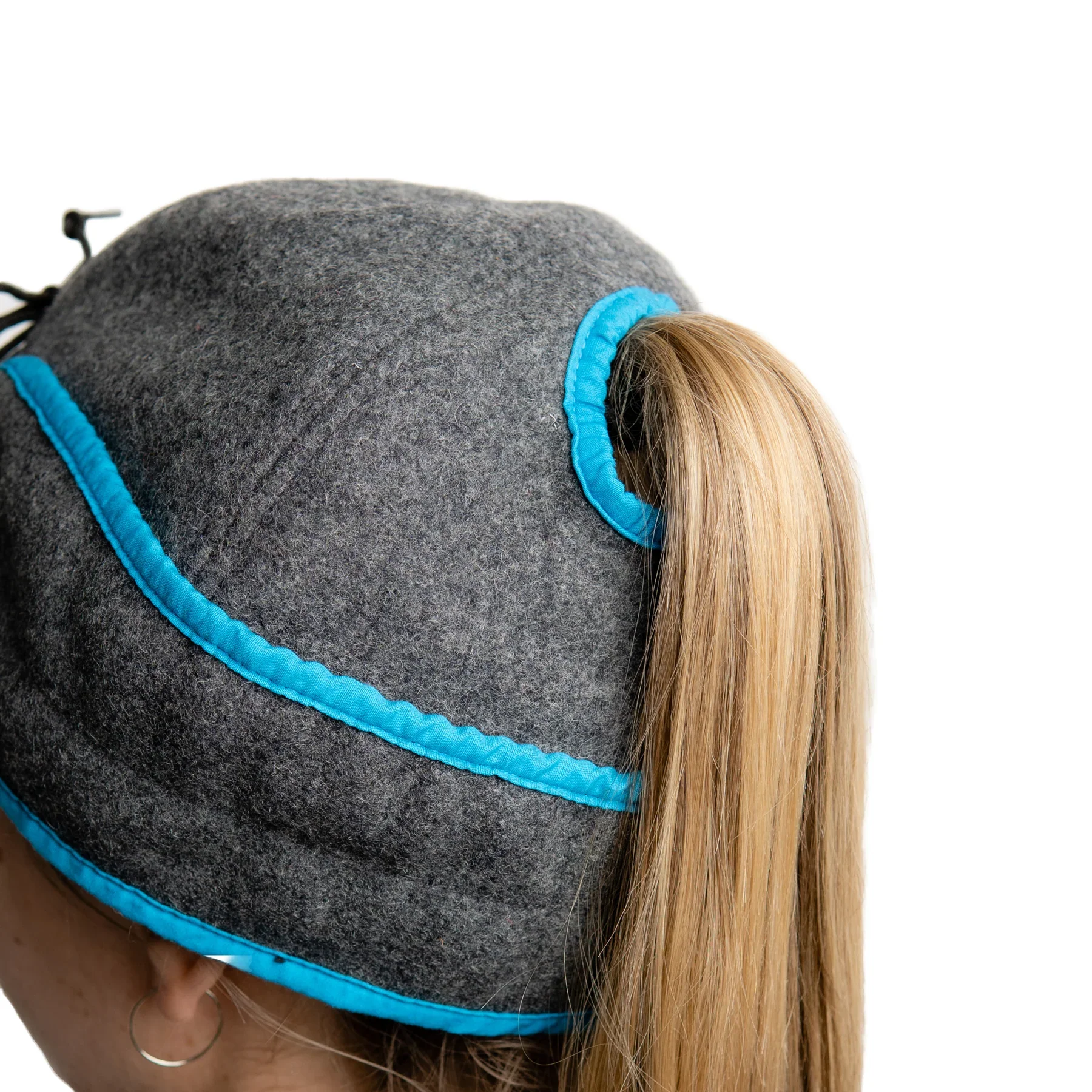 Crown Cap Women's Wool Railroad hat W/Pony Tail