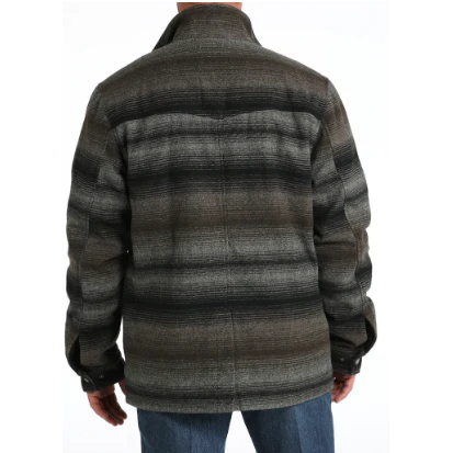 Cinch Men's Long Sleeve Frontier Serape Coat- Grey - Image 4