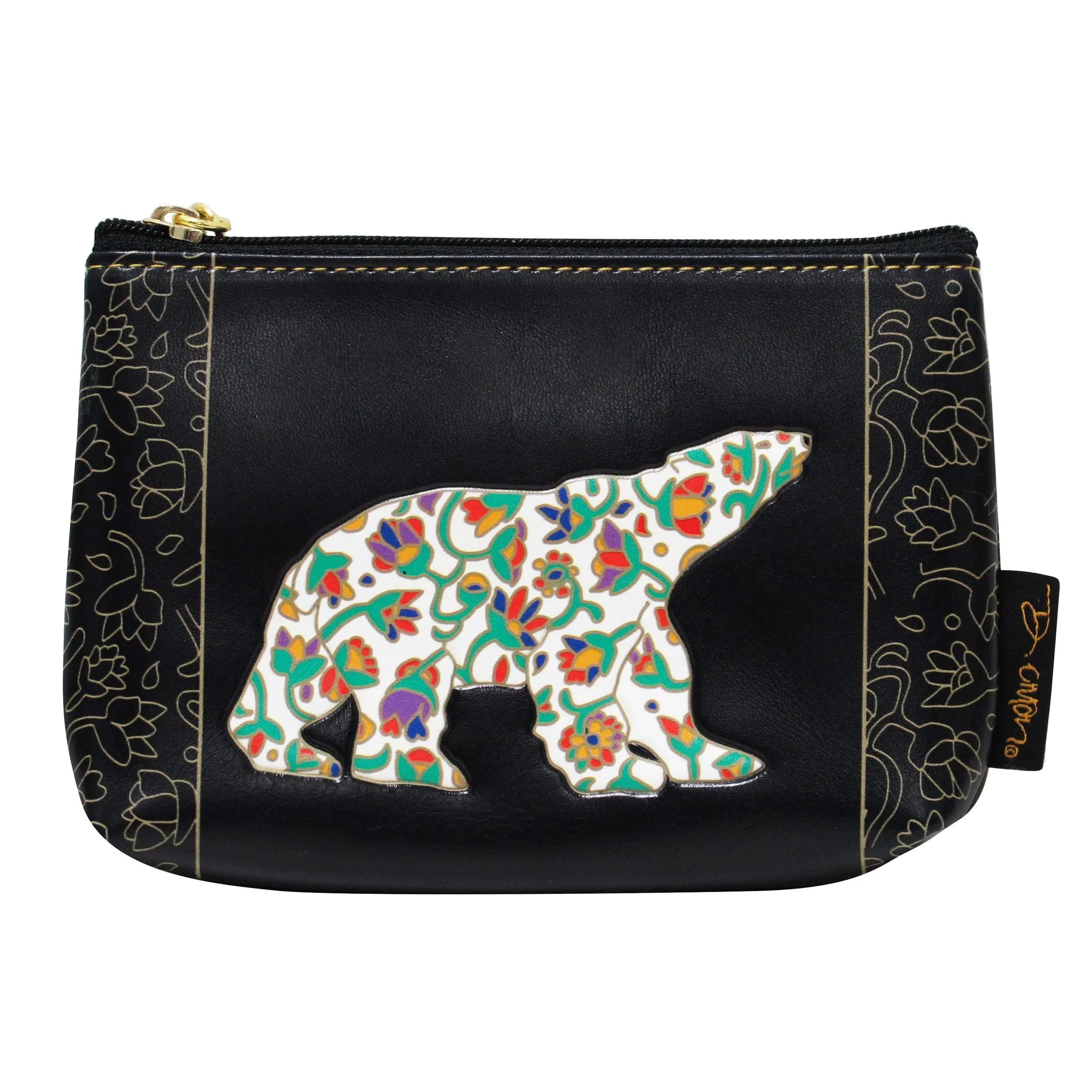 Dawn Oman Spring Bear Coin Purse- Black