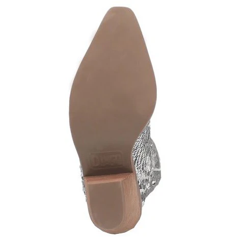 Dingo Women's Dance Hall Queen Fabric Boots - Silver - Image 4