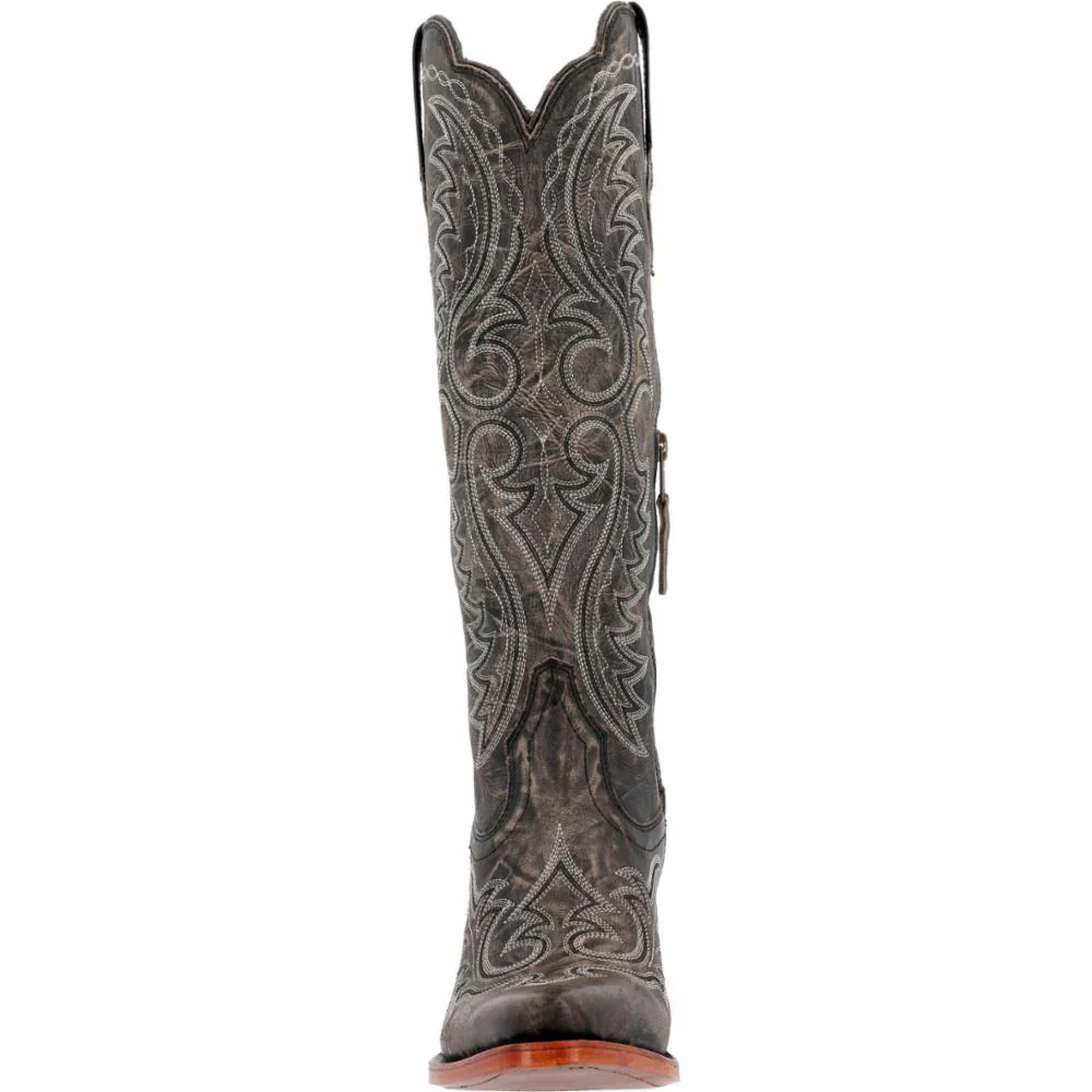 Durango Crush Women's 16" Western Fashion Boot - Distressed Graphite - Image 4