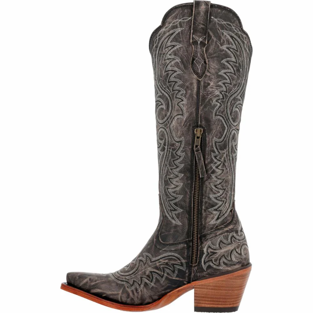 Durango Crush Women's 16" Western Fashion Boot - Distressed Graphite - Image 5