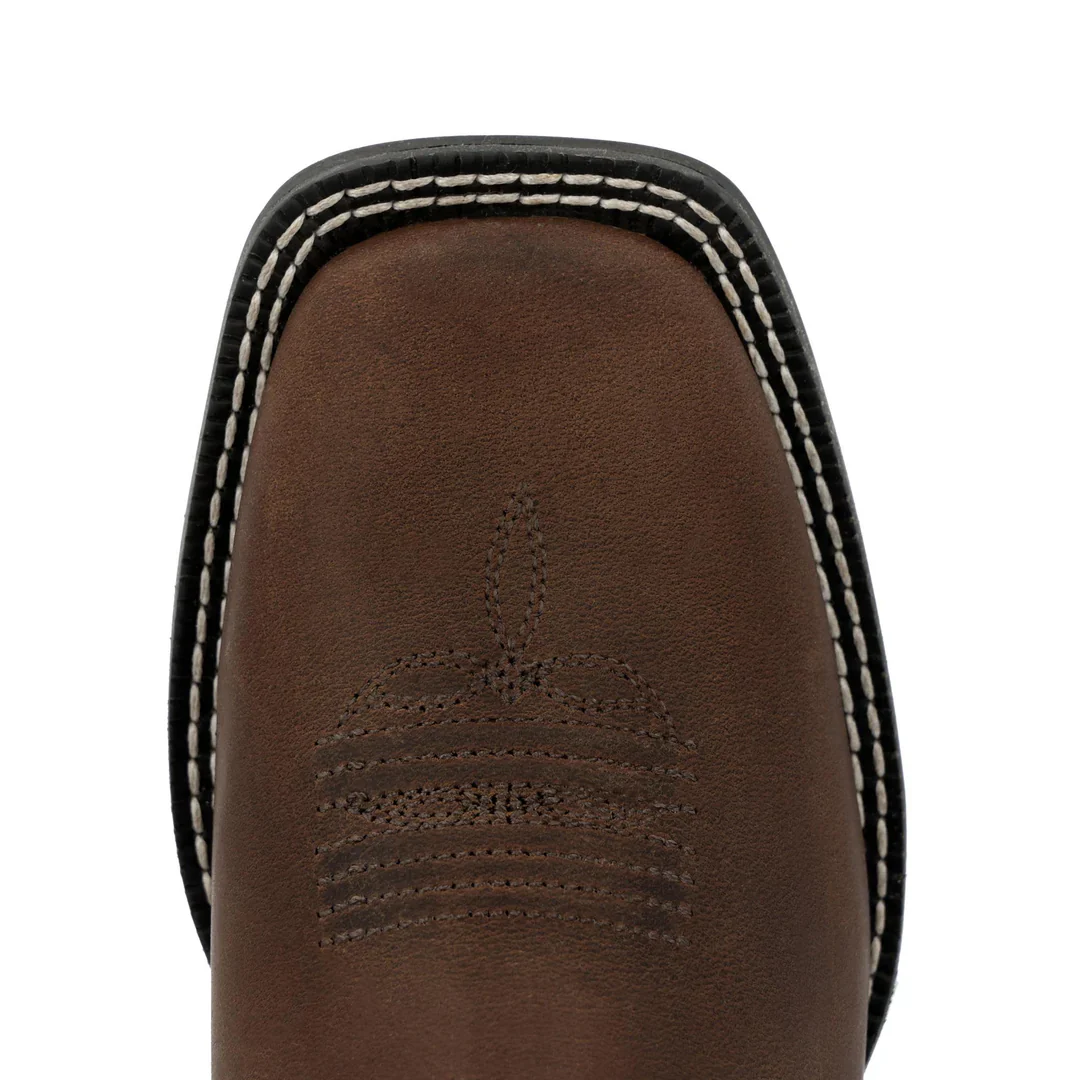 Durango Big Kids 8" Shyloh Square Toe Western Boot - Brawny Brown/Black Onyx - Image 5