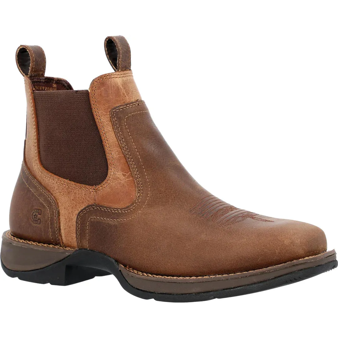 Durango Men's Red Dirt Rebel 6" Square Toe Chelsea - Old Town Brown/Tan