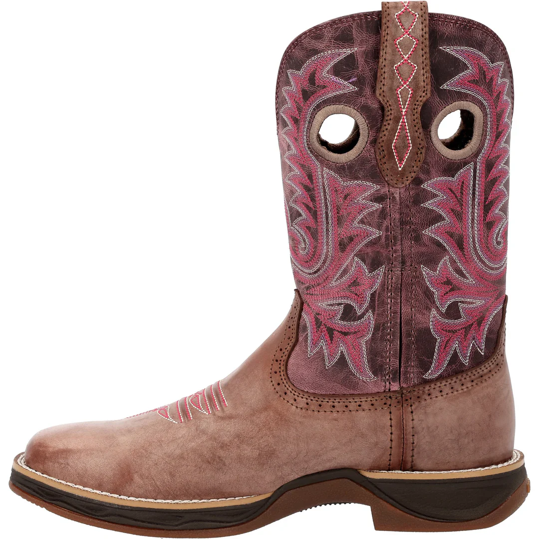 Durango Women's Rebel Ultra Lite Western Boot - Burnished Chestnut/Rose - Image 2