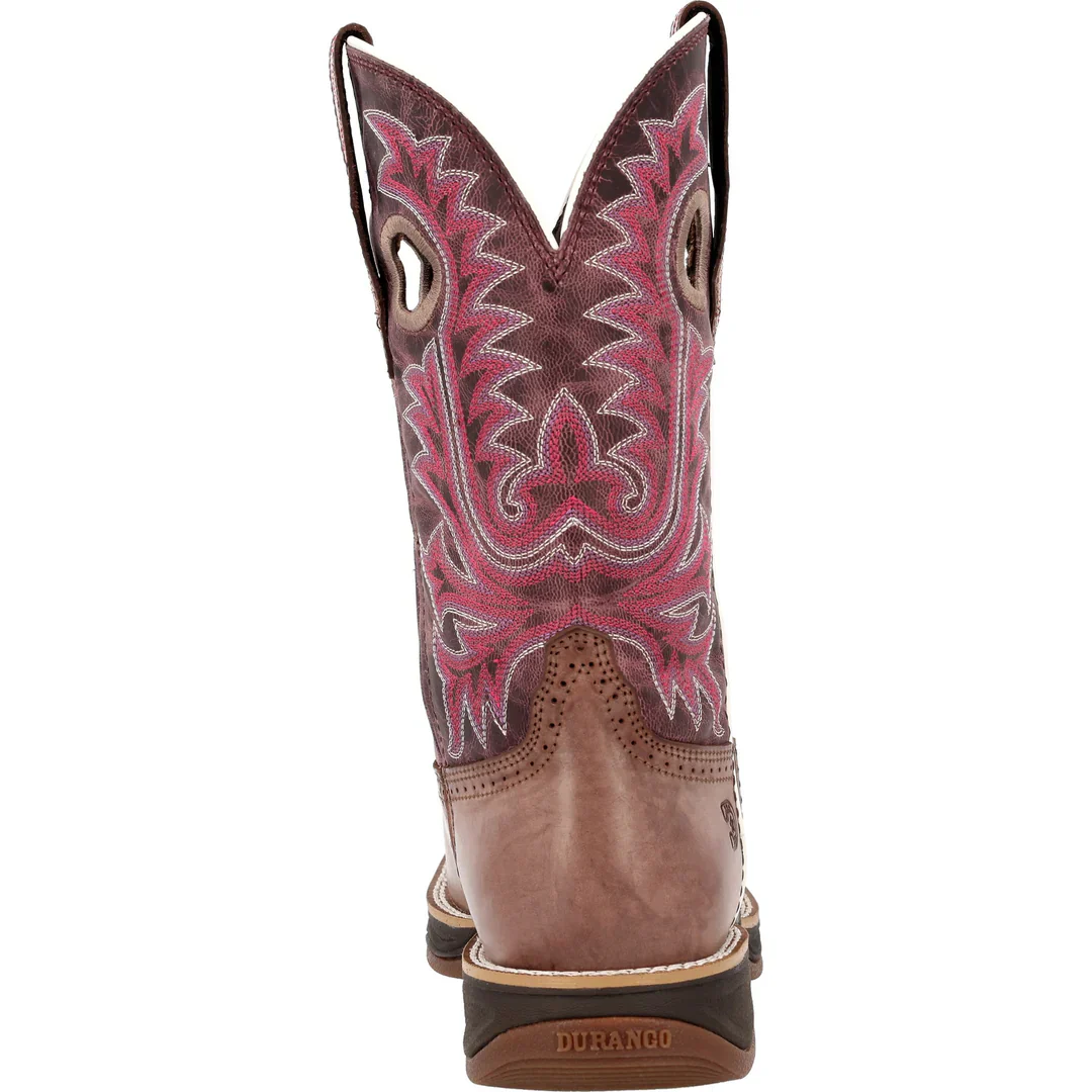 Durango Women's Rebel Ultra Lite Western Boot - Burnished Chestnut/Rose - Image 4
