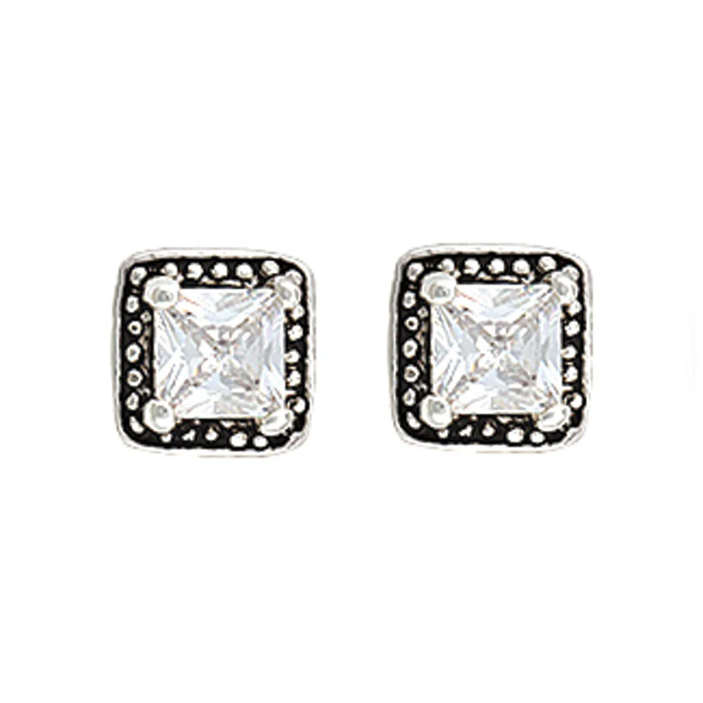 Montana Silversmiths Studded Square Earrings