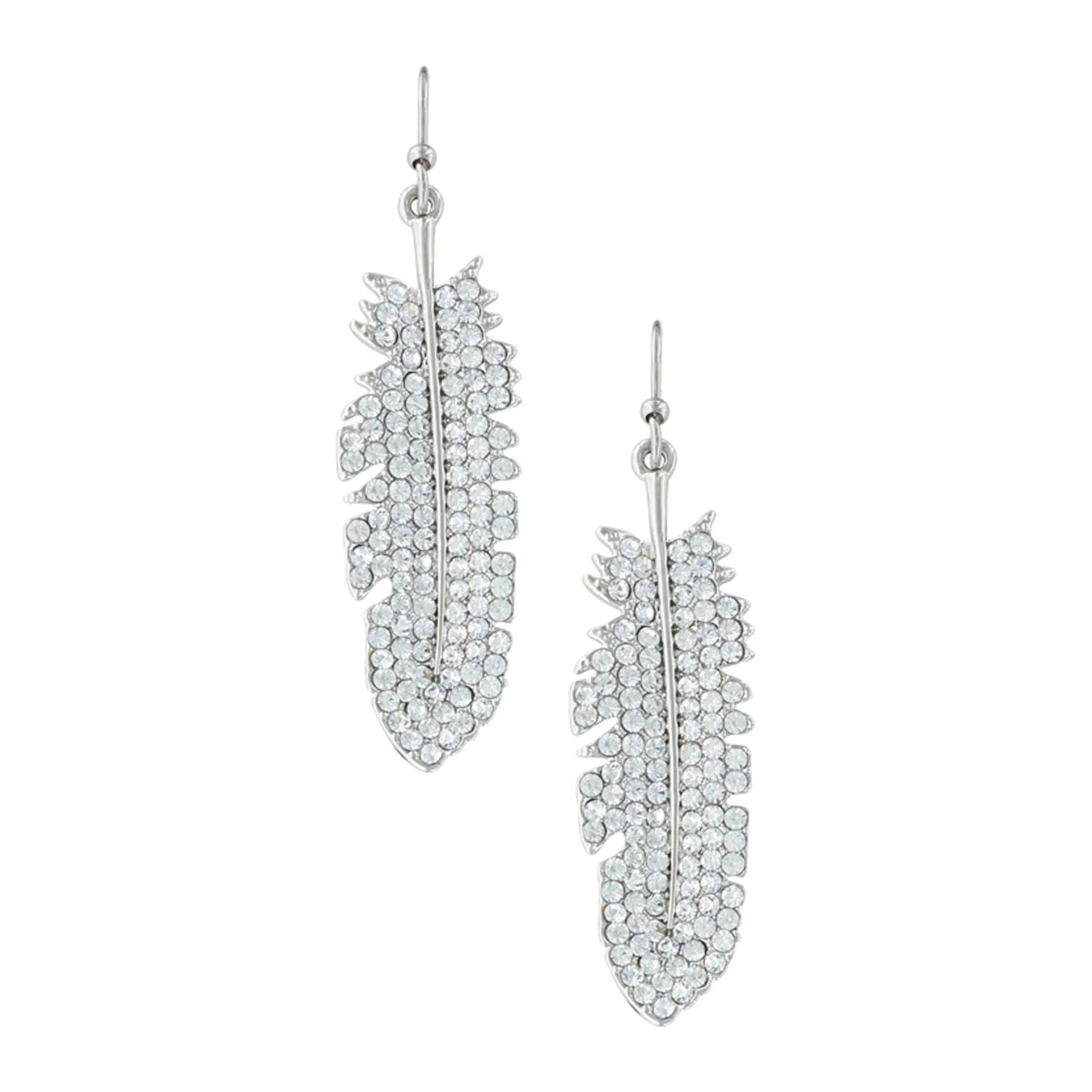 Montana Silversmiths Glittered Shimmering Feather Earrings
