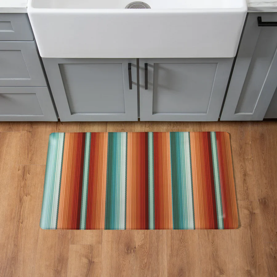 Evergreen Southwest Pueblo Serape Stripe Anti Fatigue Mat