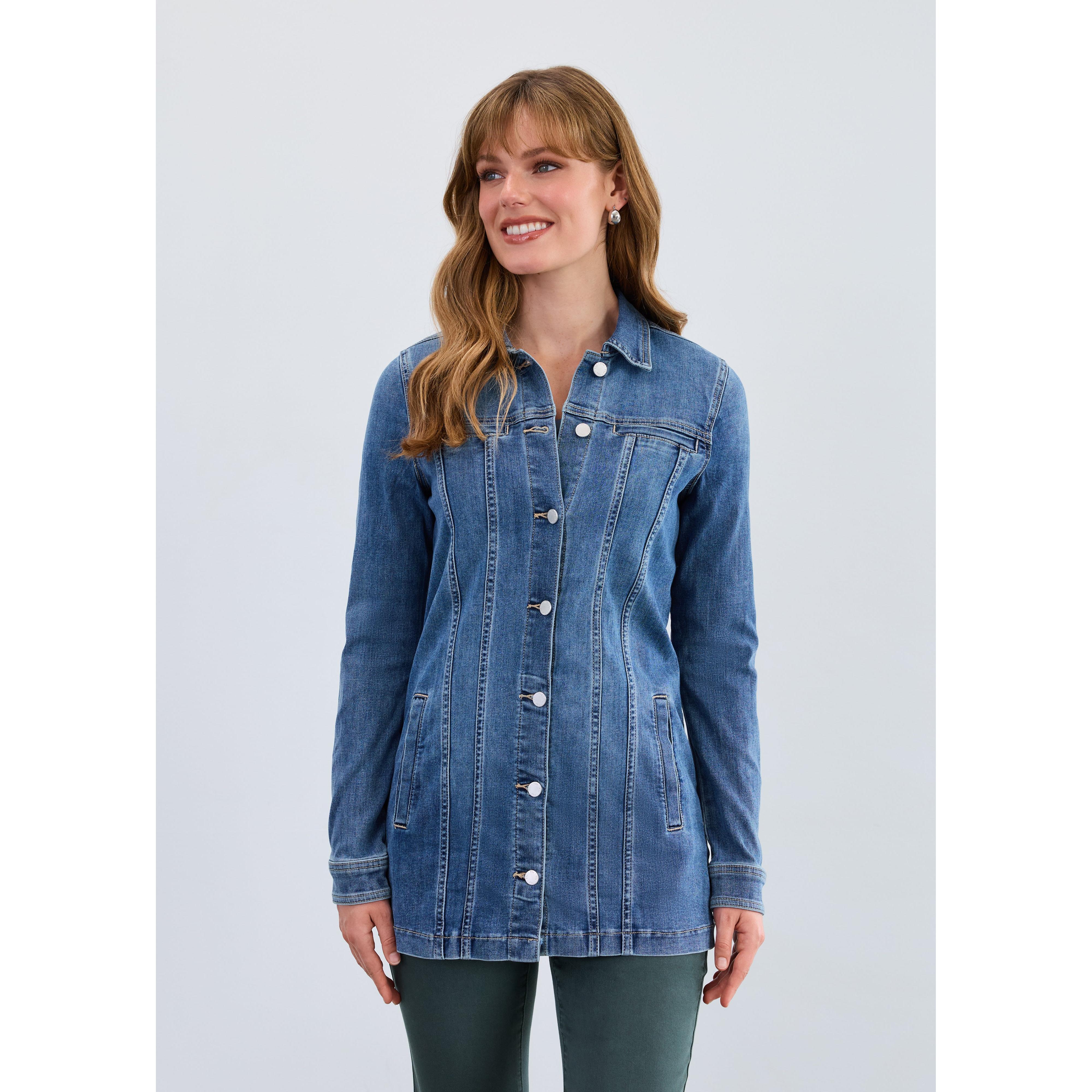 FDJ Women's Long Denim Jacket - Multiple Colours - Image 4