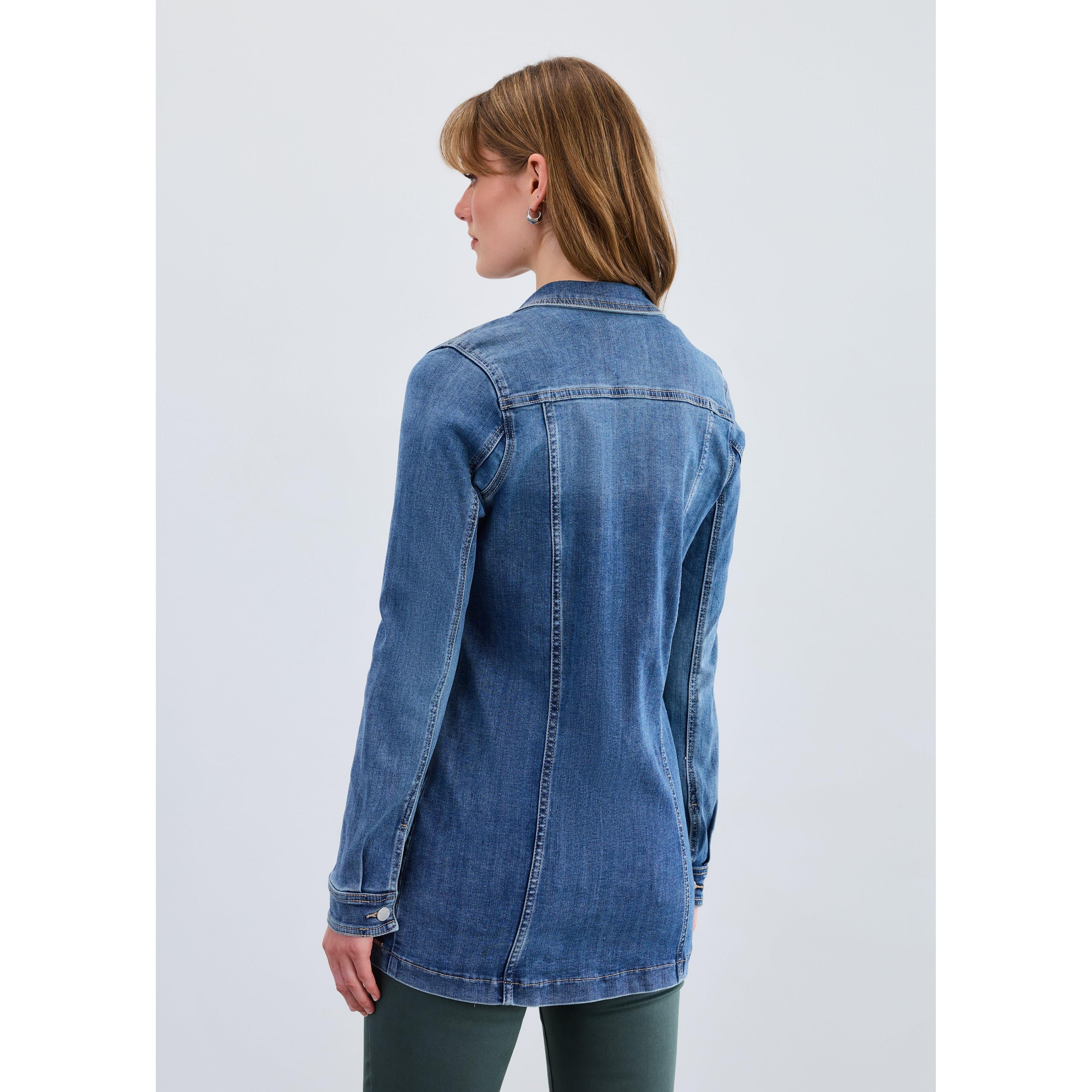 FDJ Women's Long Denim Jacket - Multiple Colours - Image 5
