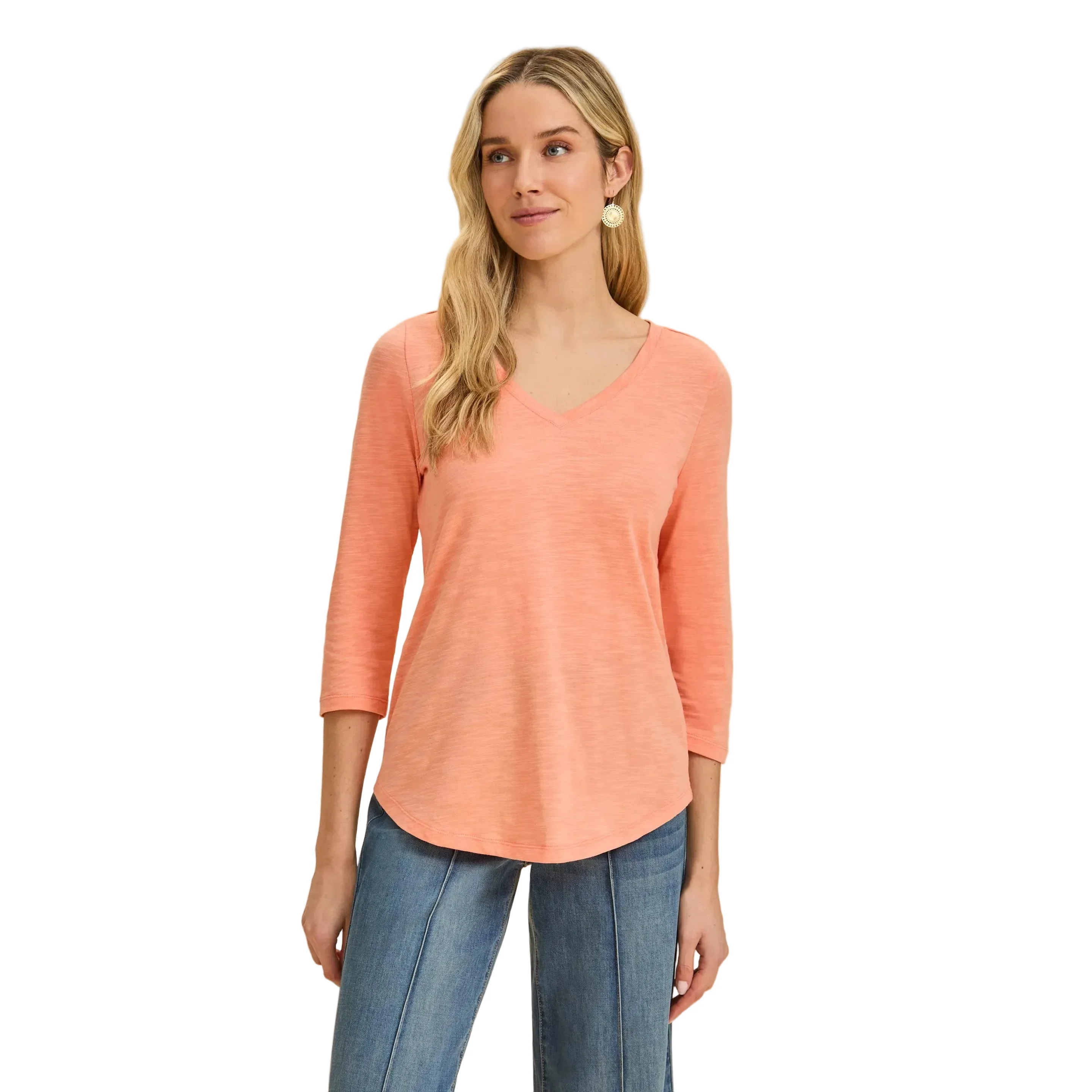 FDJ Women's 3/4 Sleeve V-Neck Top - Multiple Colours - Image 2
