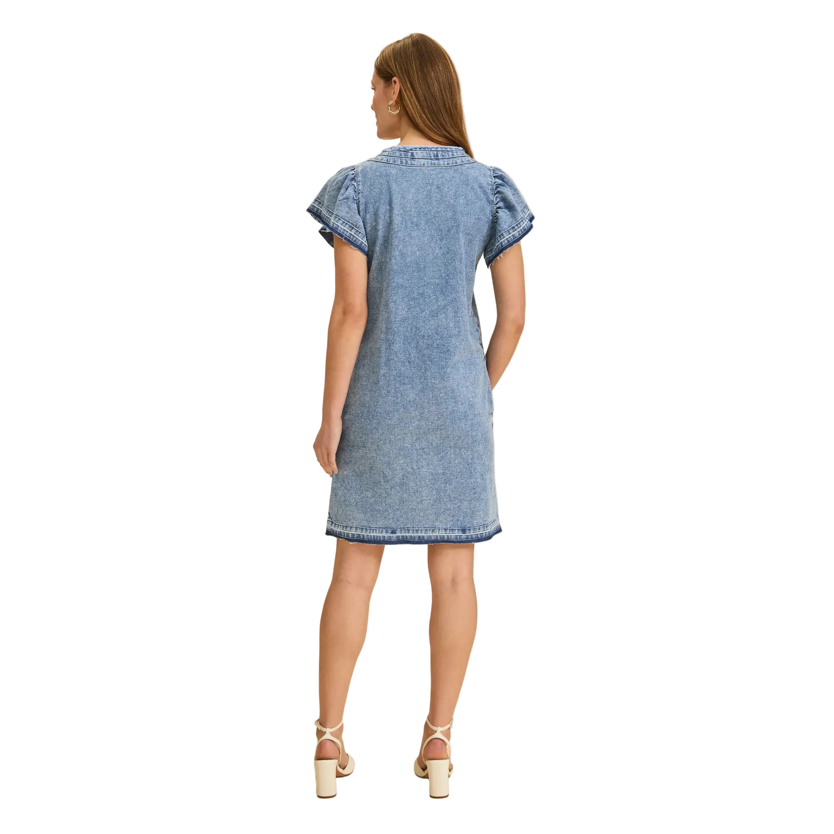 FDJ Women's Chambray Shift Dress - Snow Wash - Image 2