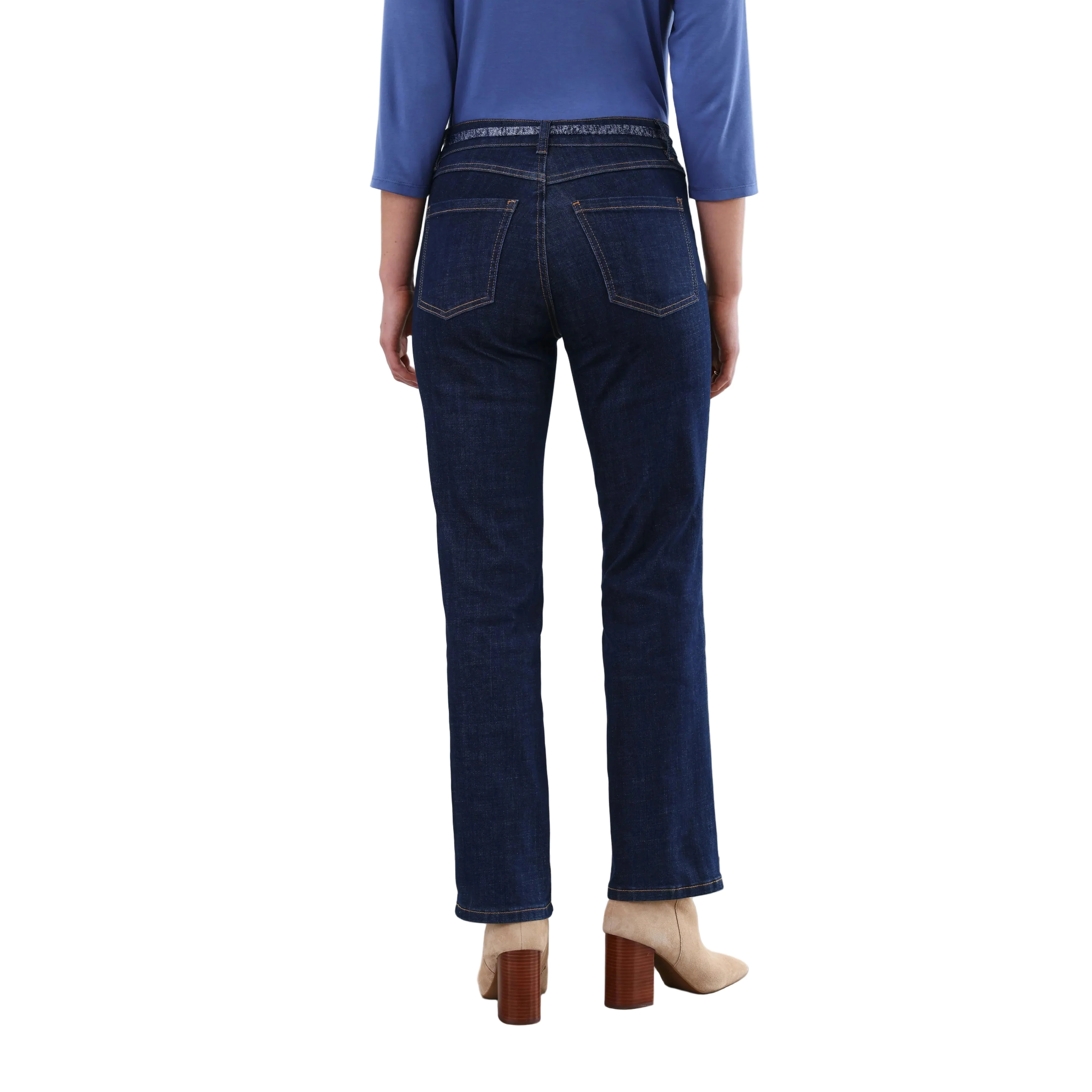 FDJ Women's Christina Straight Ankle Denim Jeans - Dark Rinse - Image 2