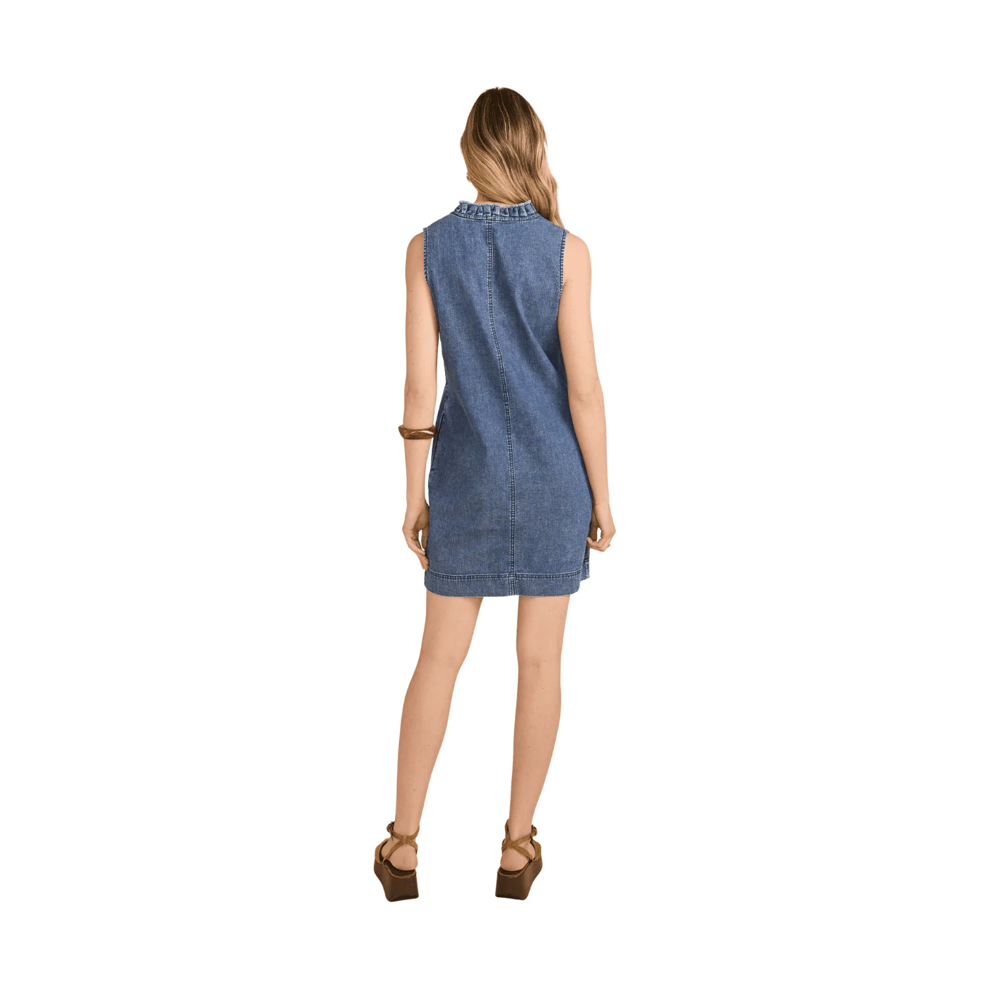 FDJ Women's Denim Shift Dress- Dark Snow Wash - Image 2