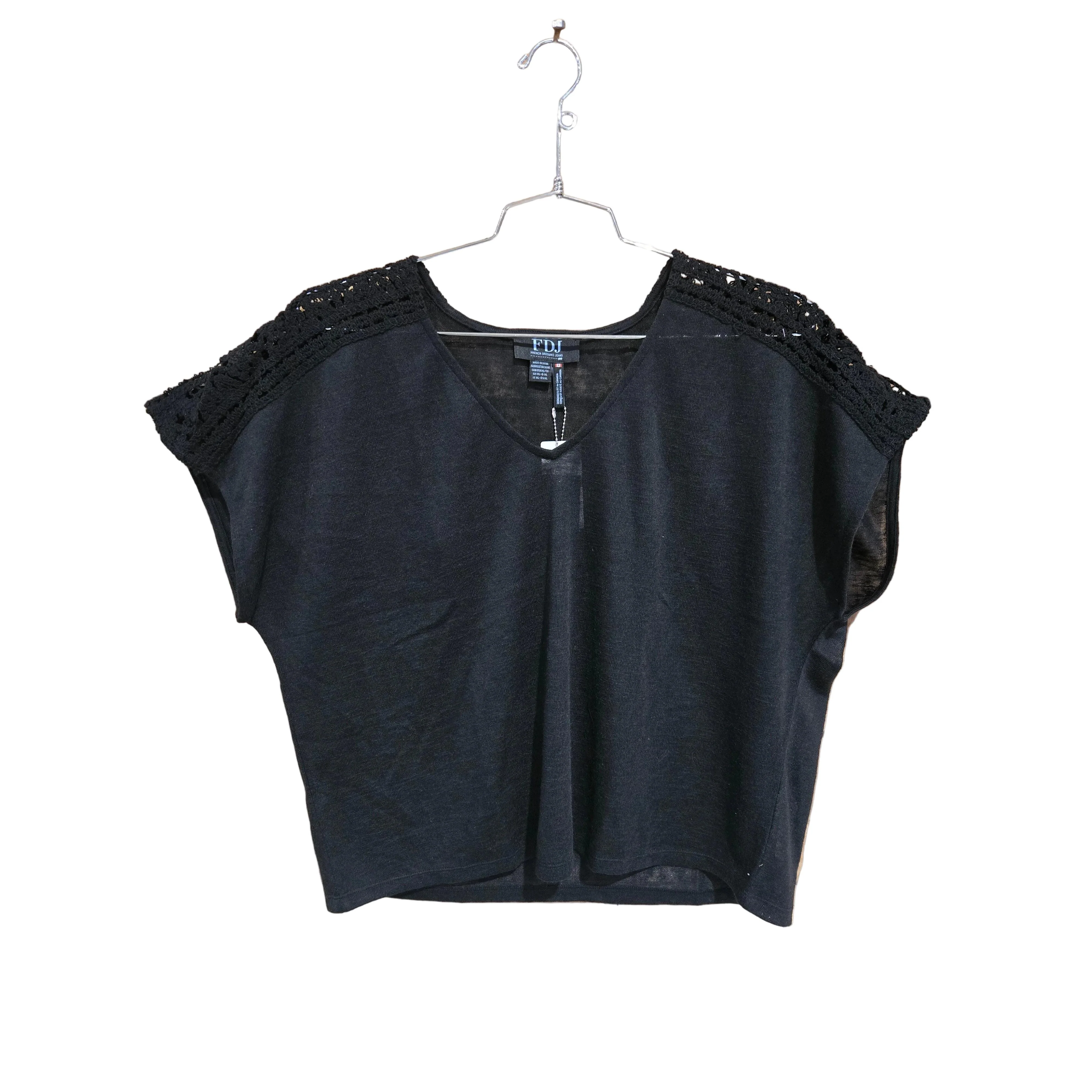FDJ Women's Dolman Sleeve Crochet Top - Multiple Colours - Image 3