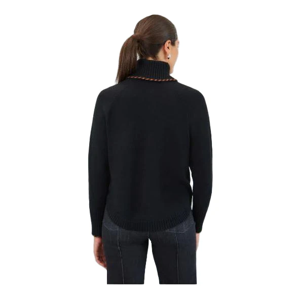 FDJ Women's Long Sleeve Cowl Neck Sweater - Black - Image 2