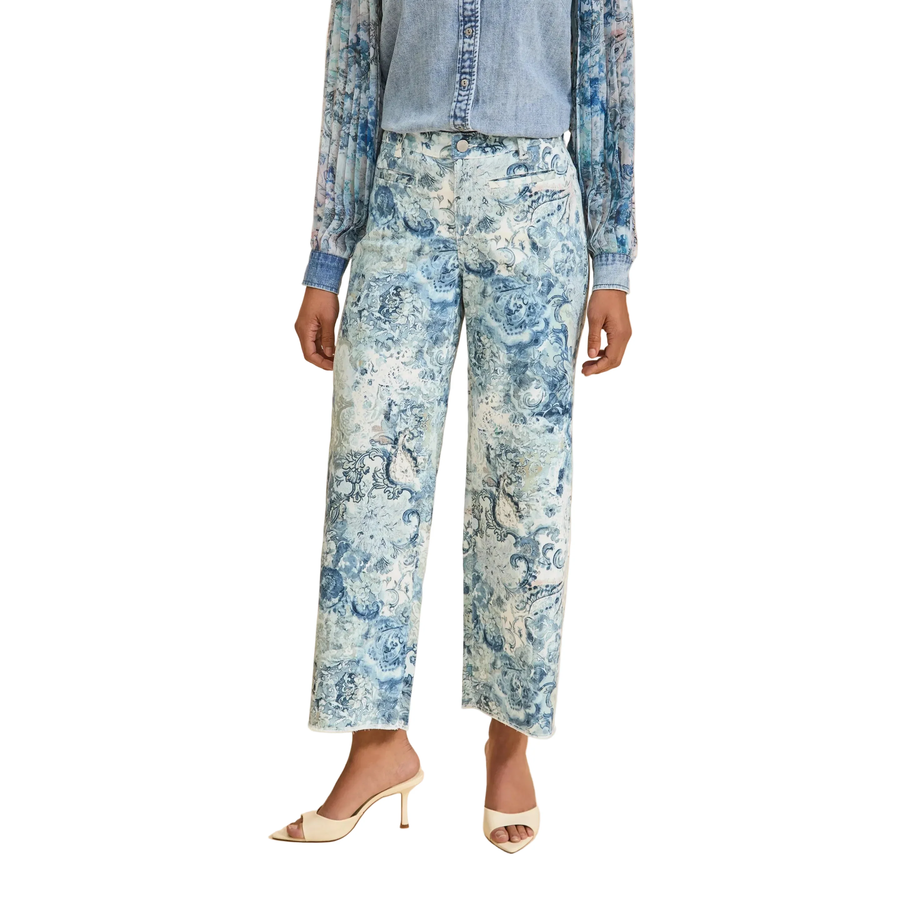 FDJ Women's Olivia Wide Ankle Denim - Neutral Narnia