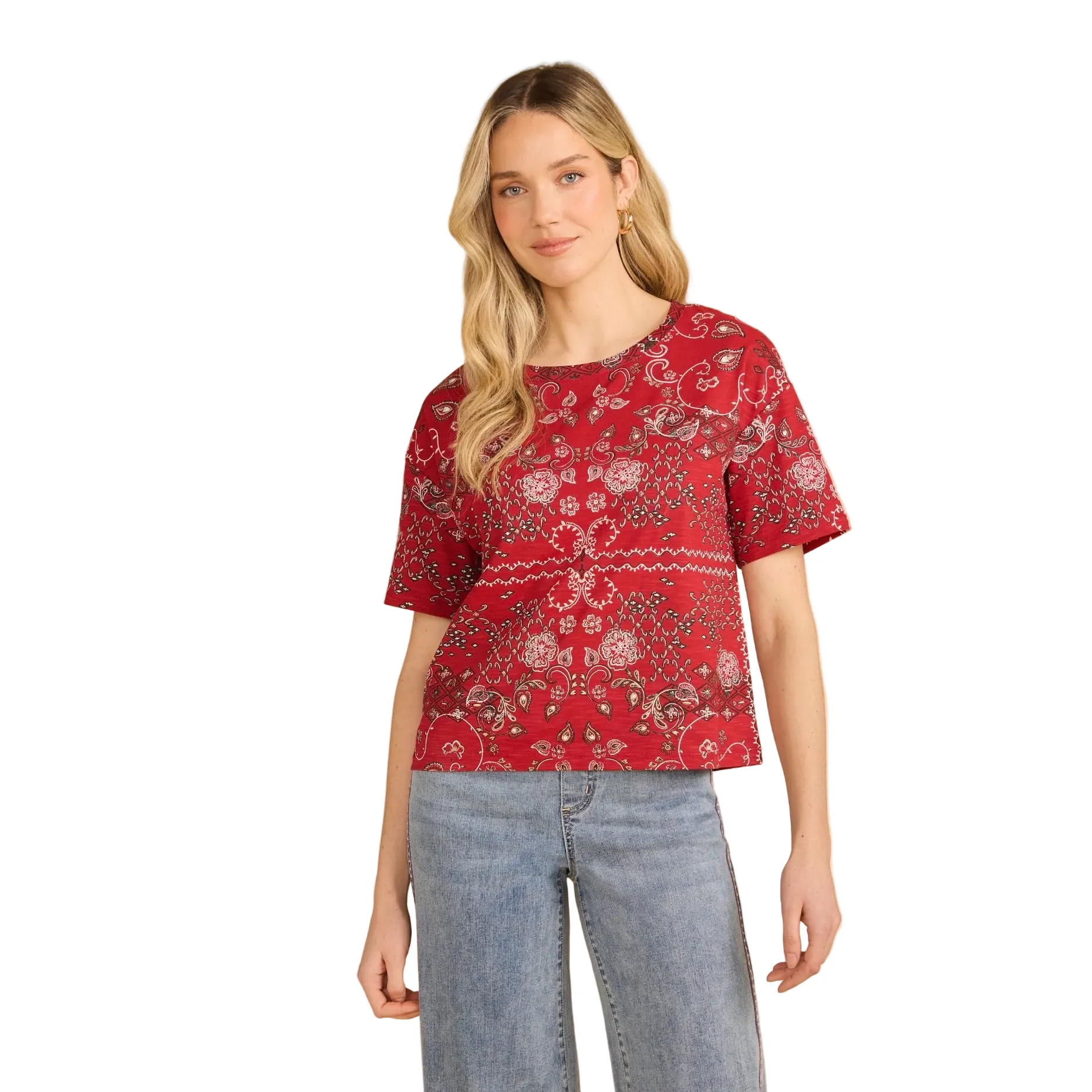 FDJ Women's Short Sleeve Embellished Top - Multiple Colours