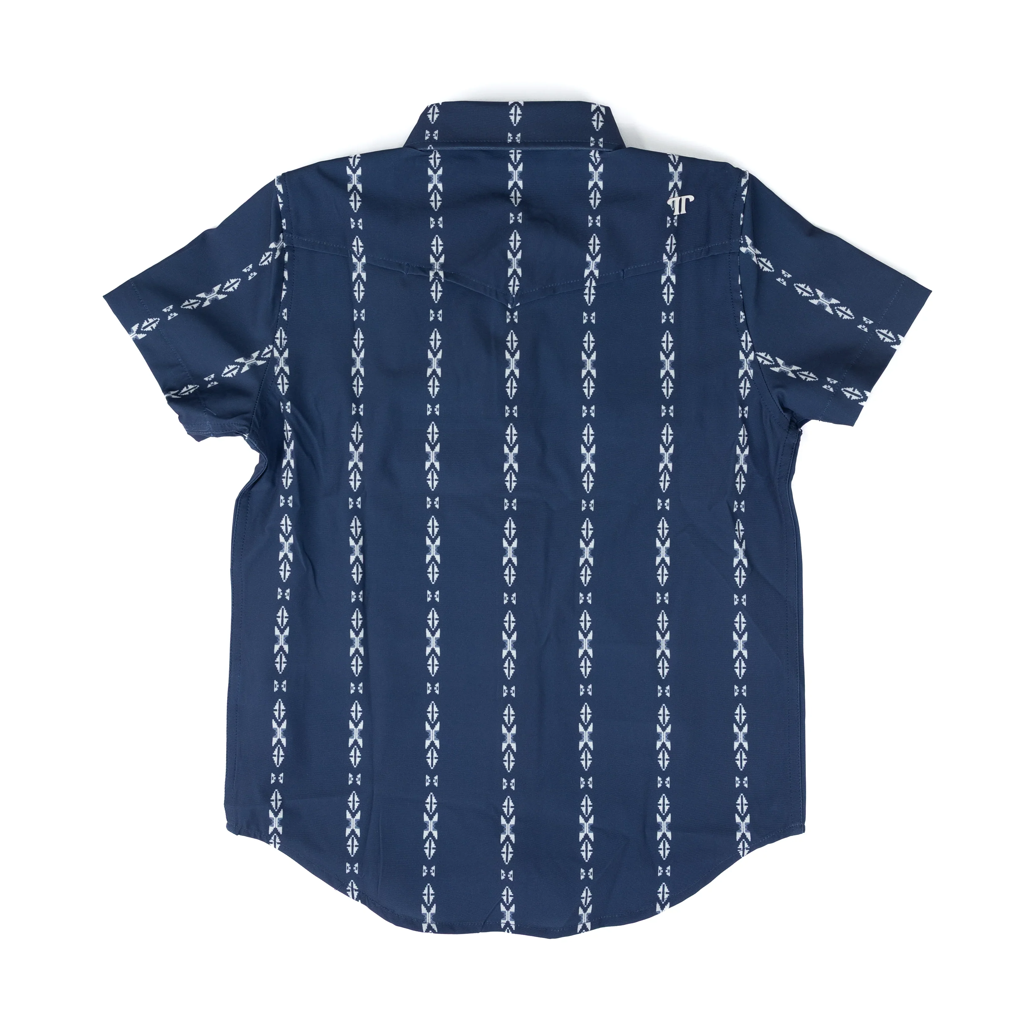 Ferrell Brand Boy's Maverick Short Sleeve Shirt - Blue - Image 2