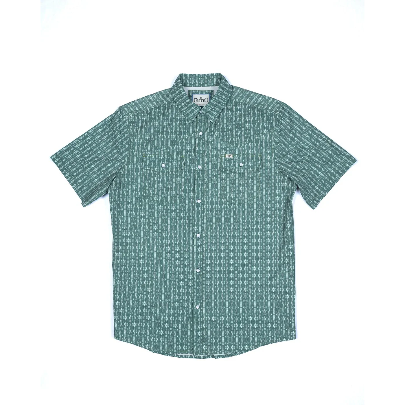 Ferrell Brand Men's Aztec Short Sleeve Snap Shirt - Assorted Colours - Image 2