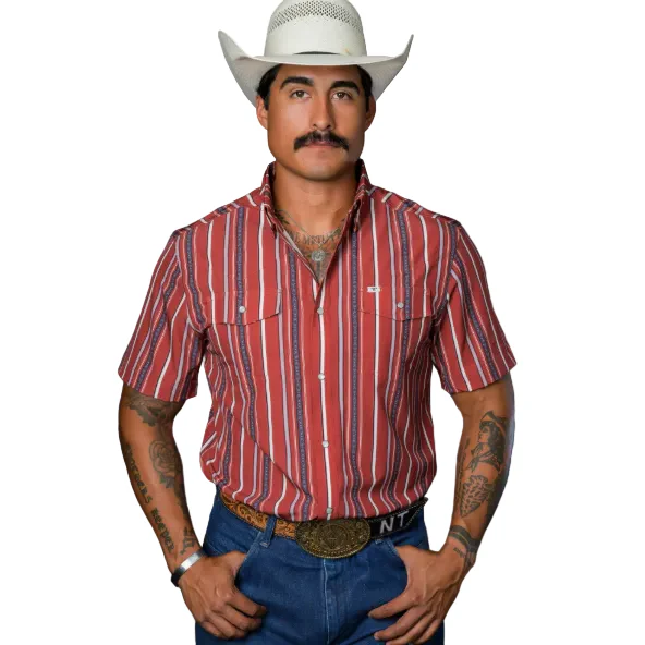 Ferrell Brand Men's The Brooks Short Sleeve Shirt - Red