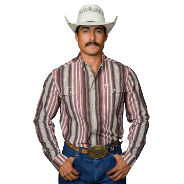 Ferrell Brand Men's The Harrison Long Sleeve Shirt - Brown