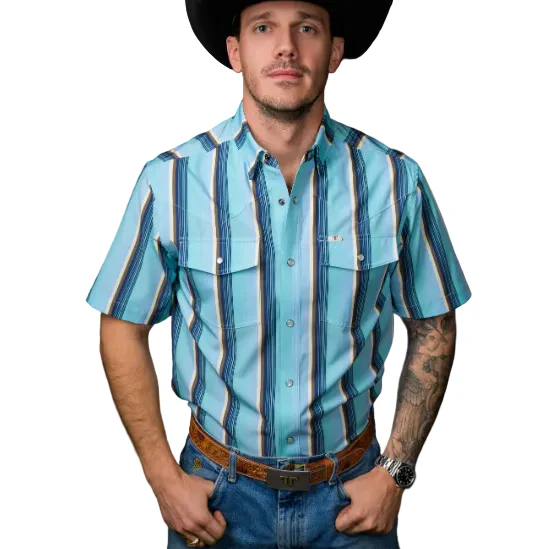 Ferrell Brand Men's The Tristan Short Sleeve Shirt - Blue