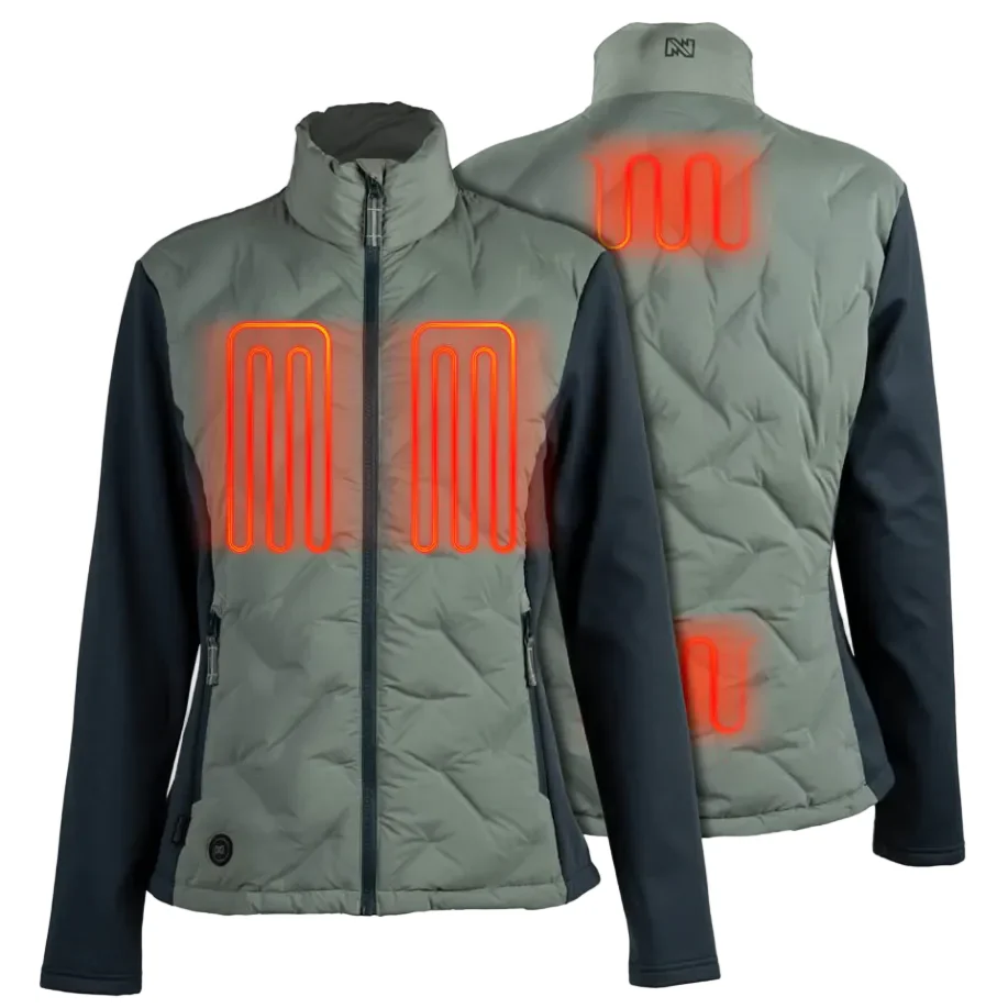 Fieldsheer Women's Aria Hybrid Long Sleeve Jacket - Sage/Olive - Image 2