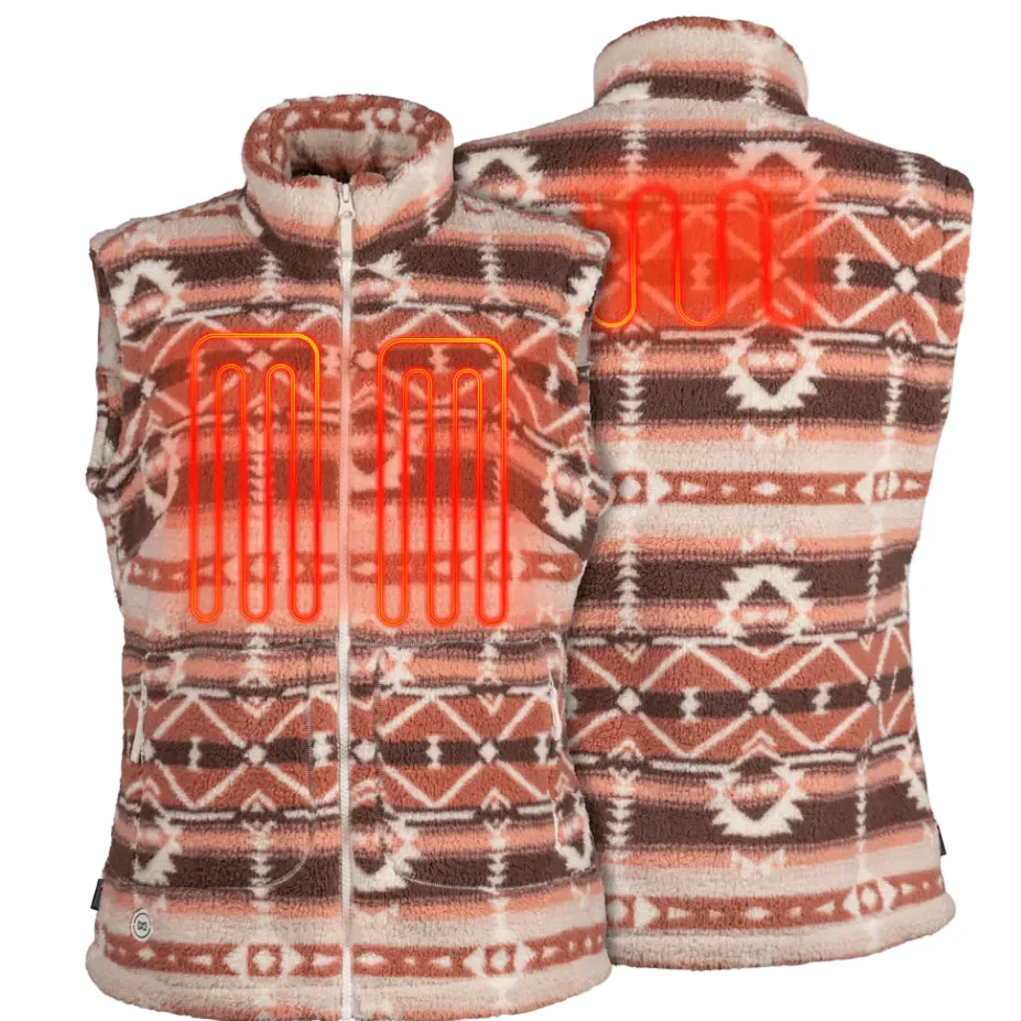 Fieldsheer Women's Upland Long Printed Vest - Clay Aztec - Image 2