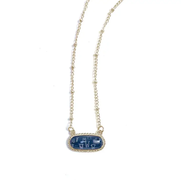 Front Porch Black Brand Necklace