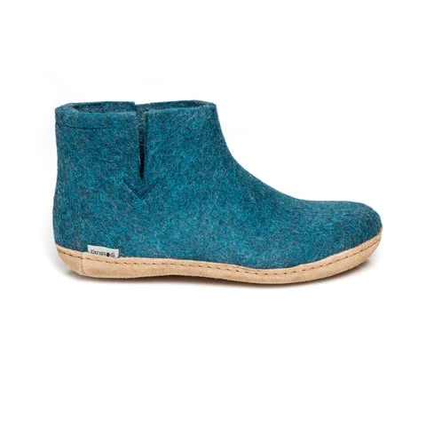 Glerups Leather Sole Boots - Petrol