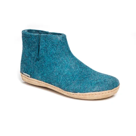 Glerups Leather Sole Boots - Petrol - Image 3