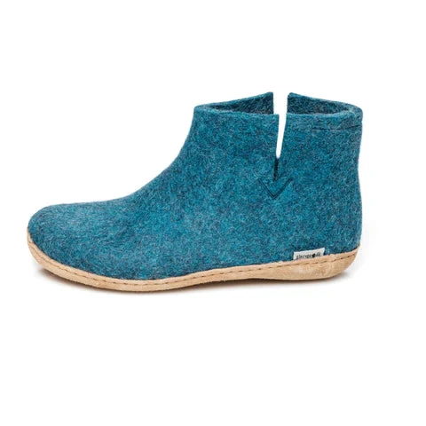 Glerups Leather Sole Boots - Petrol - Image 5