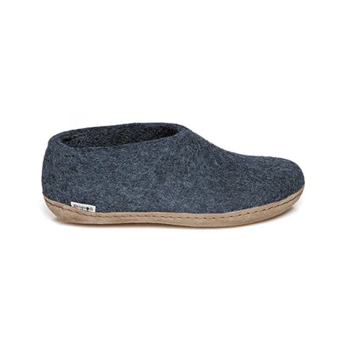 Glerups Leather Sole Shoes - Denim - Image 3