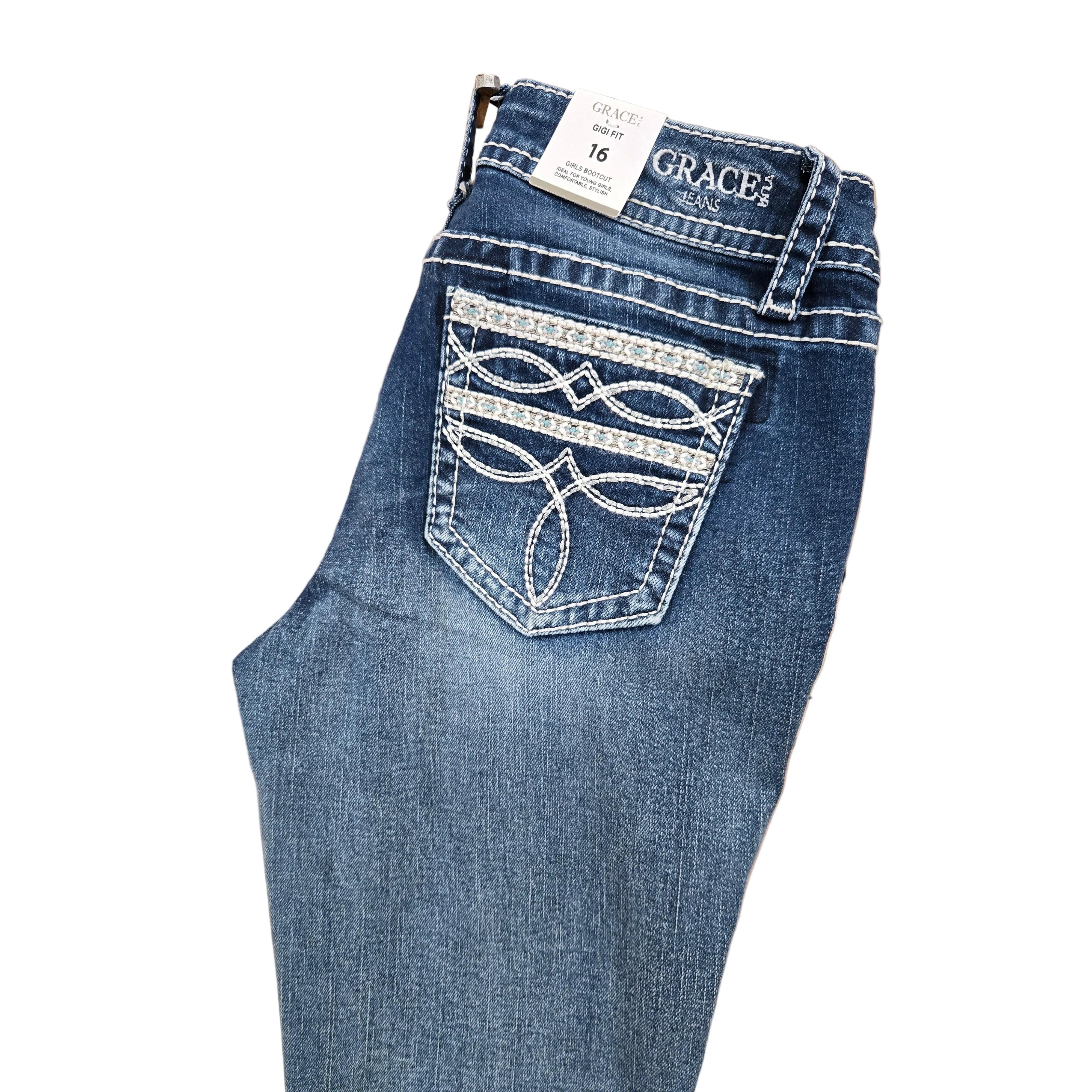 Grace in LA Girl's Bug Toe Jeans - Image 2
