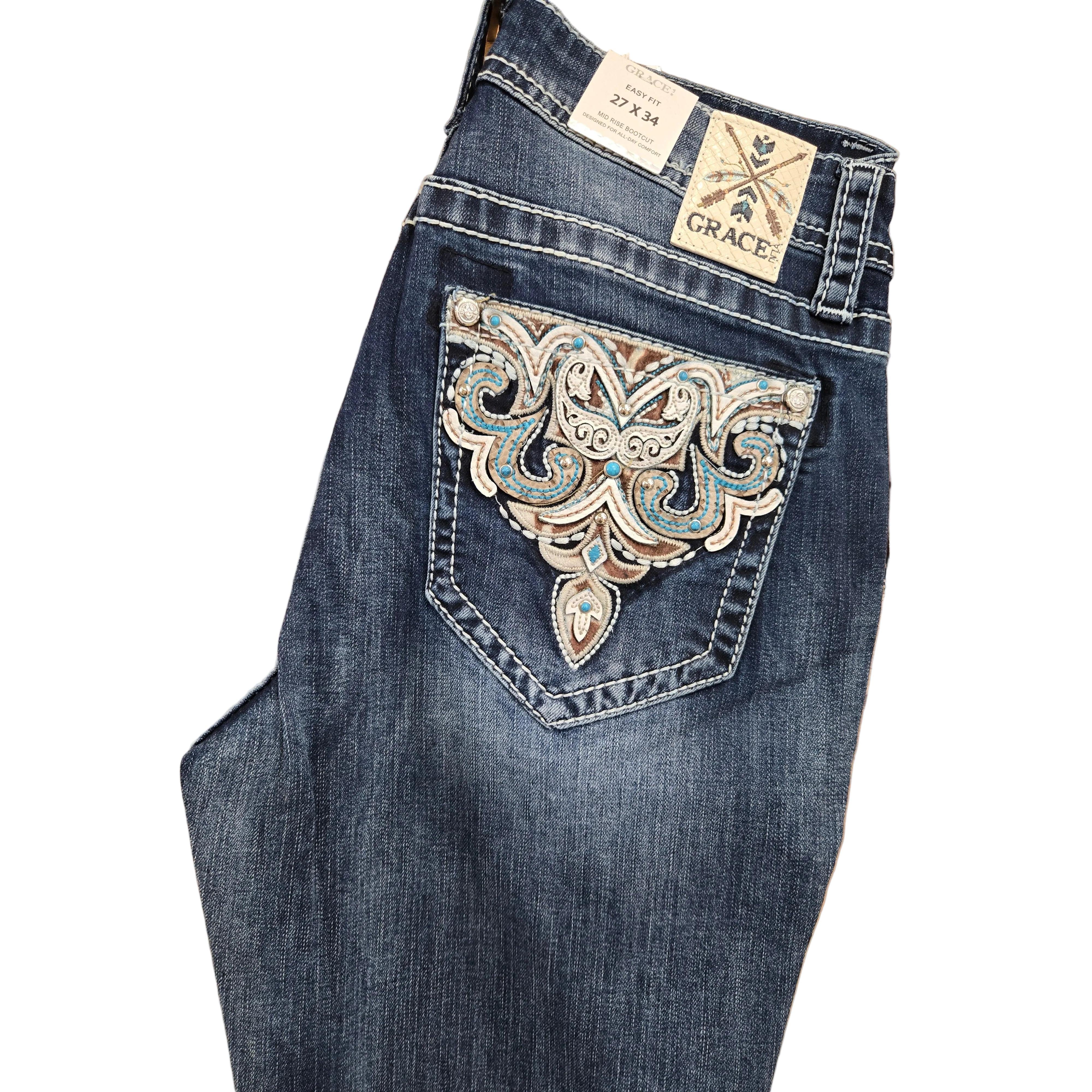 Grace in LA Women's Aztec Jeans - Image 2