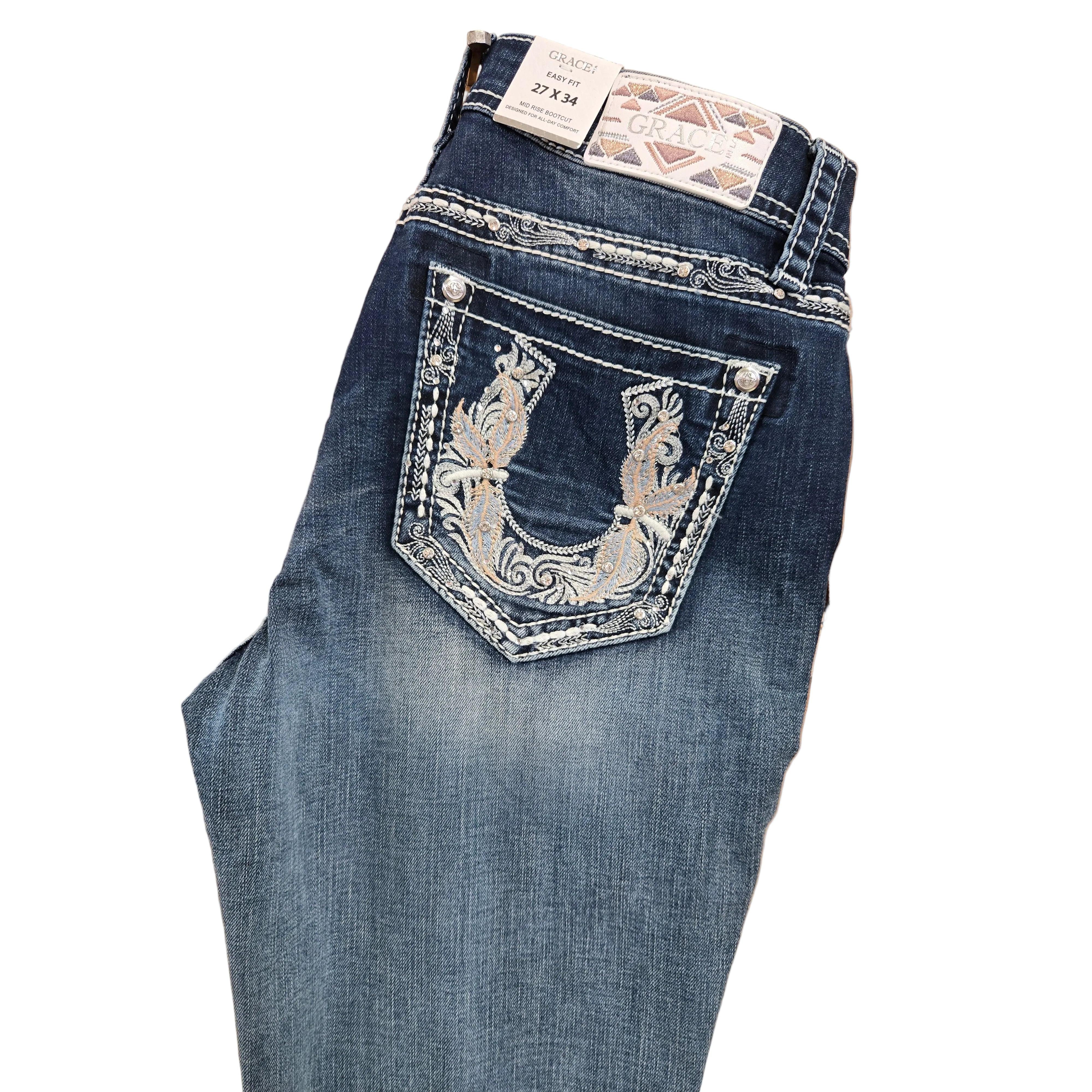 Grace in LA Women's Horse Shoe Jeans - Image 2