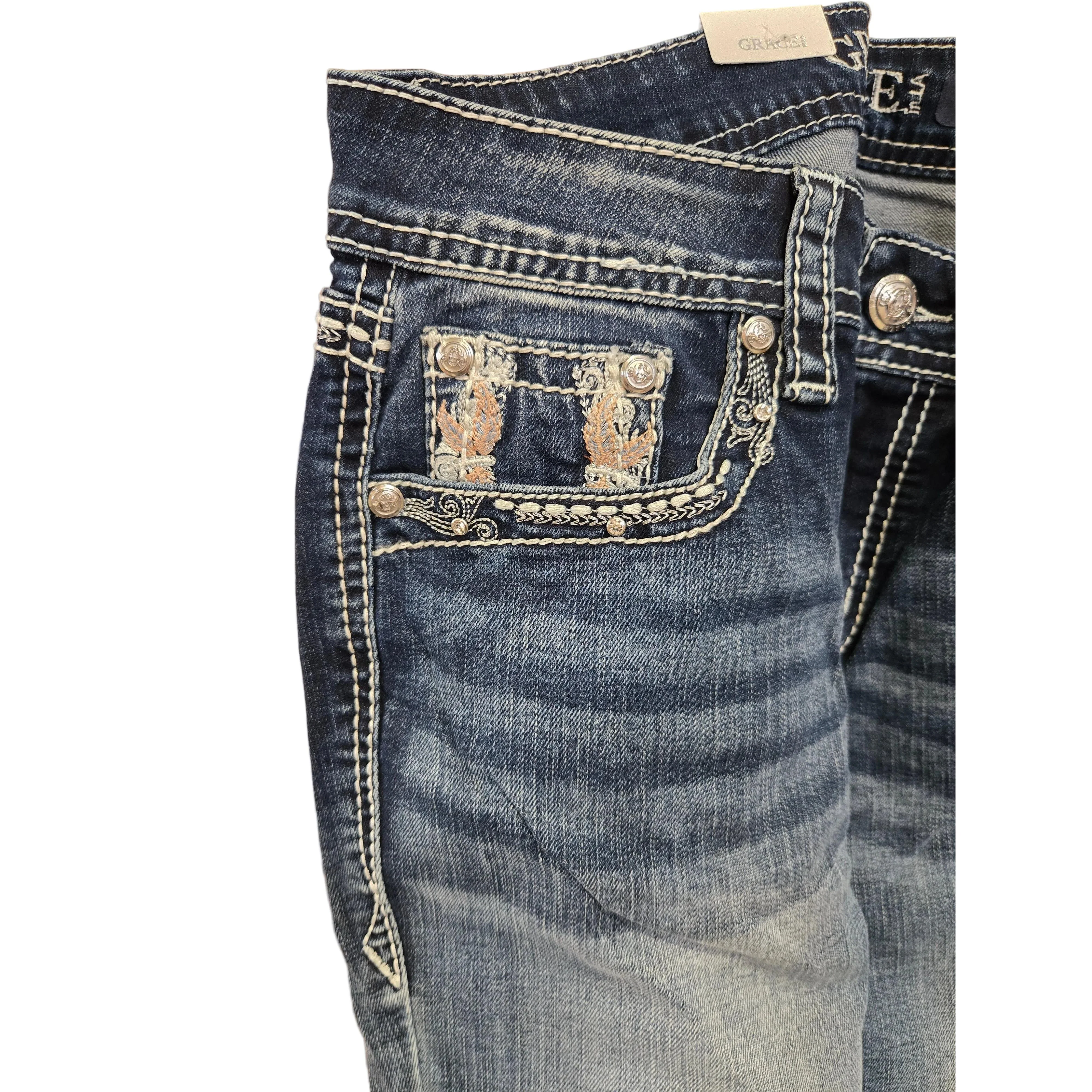 Grace in LA Women's Horse Shoe Jeans - Image 3