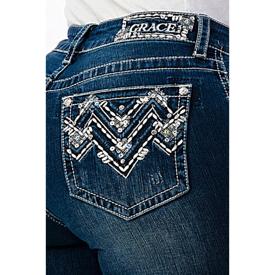Grace in LA Women's Jeans - Aztec - Image 3