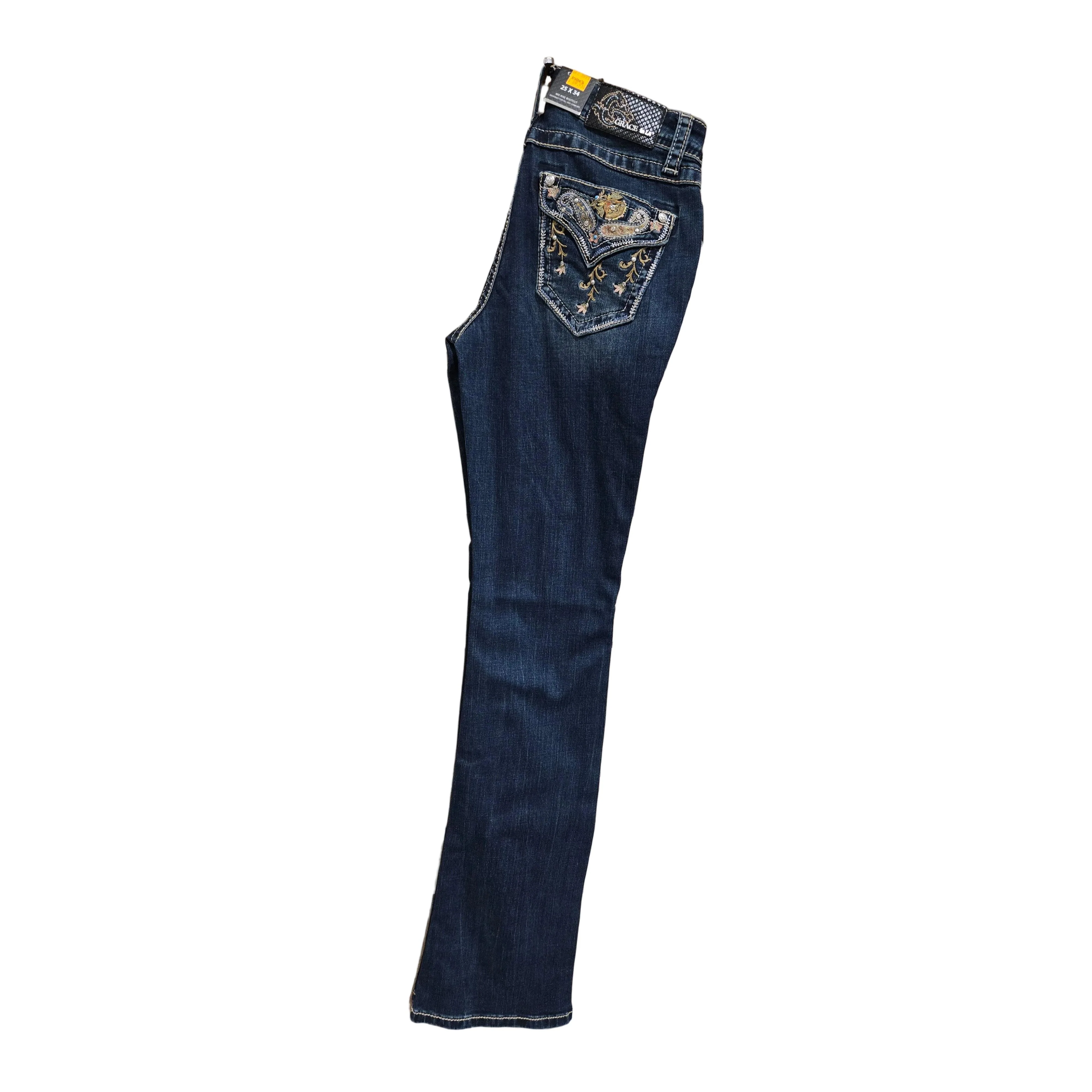 Grace in LA Women's Paisely Faux Jeans