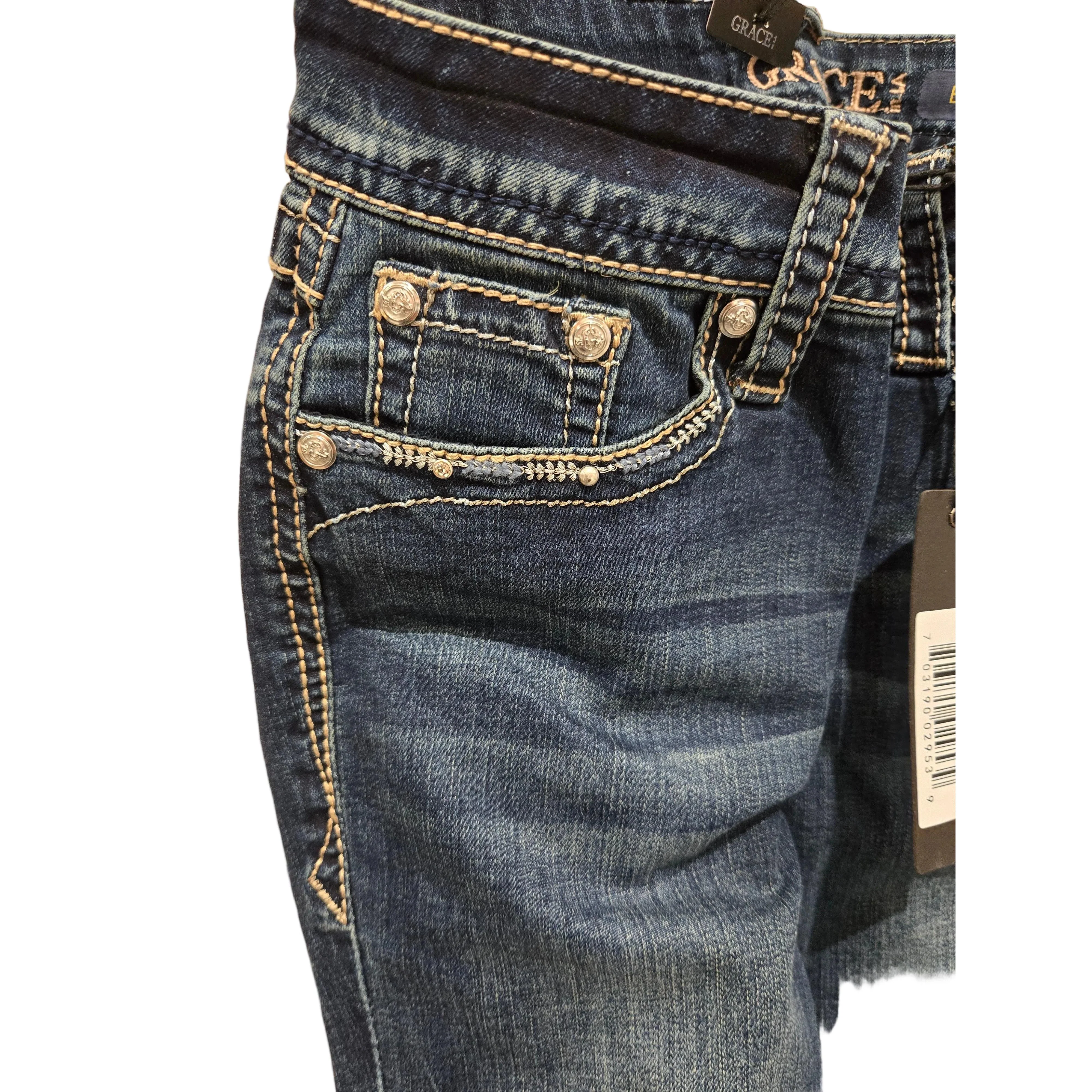 Grace in LA Women's Paisely Faux Jeans - Image 3