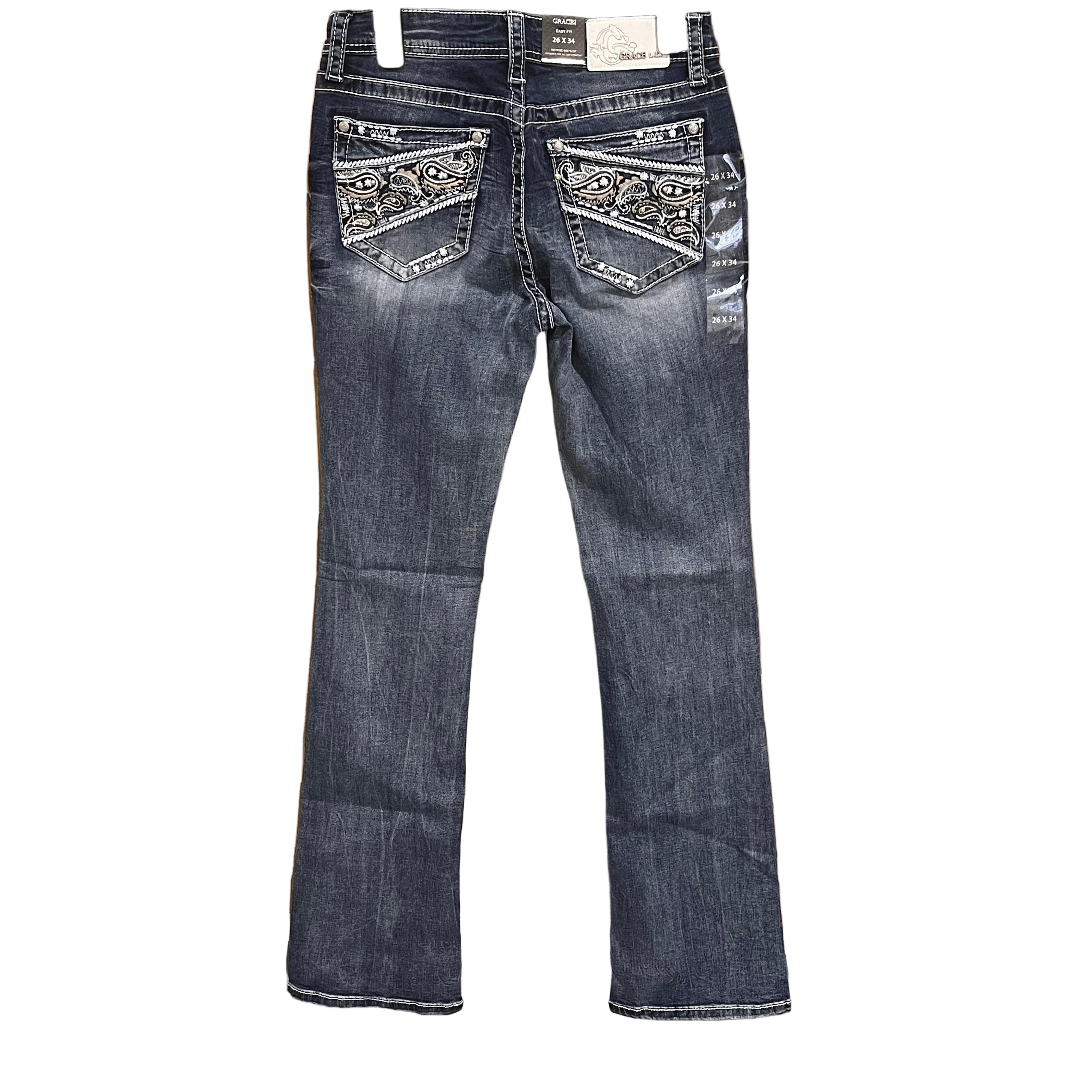Grace in LA Women's Paisley Emblem - Jeans - Image 3