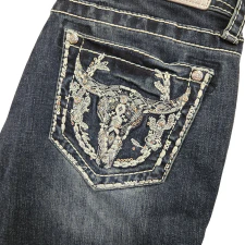 Grace in LA Women's Steer Head Jeans - Image 2
