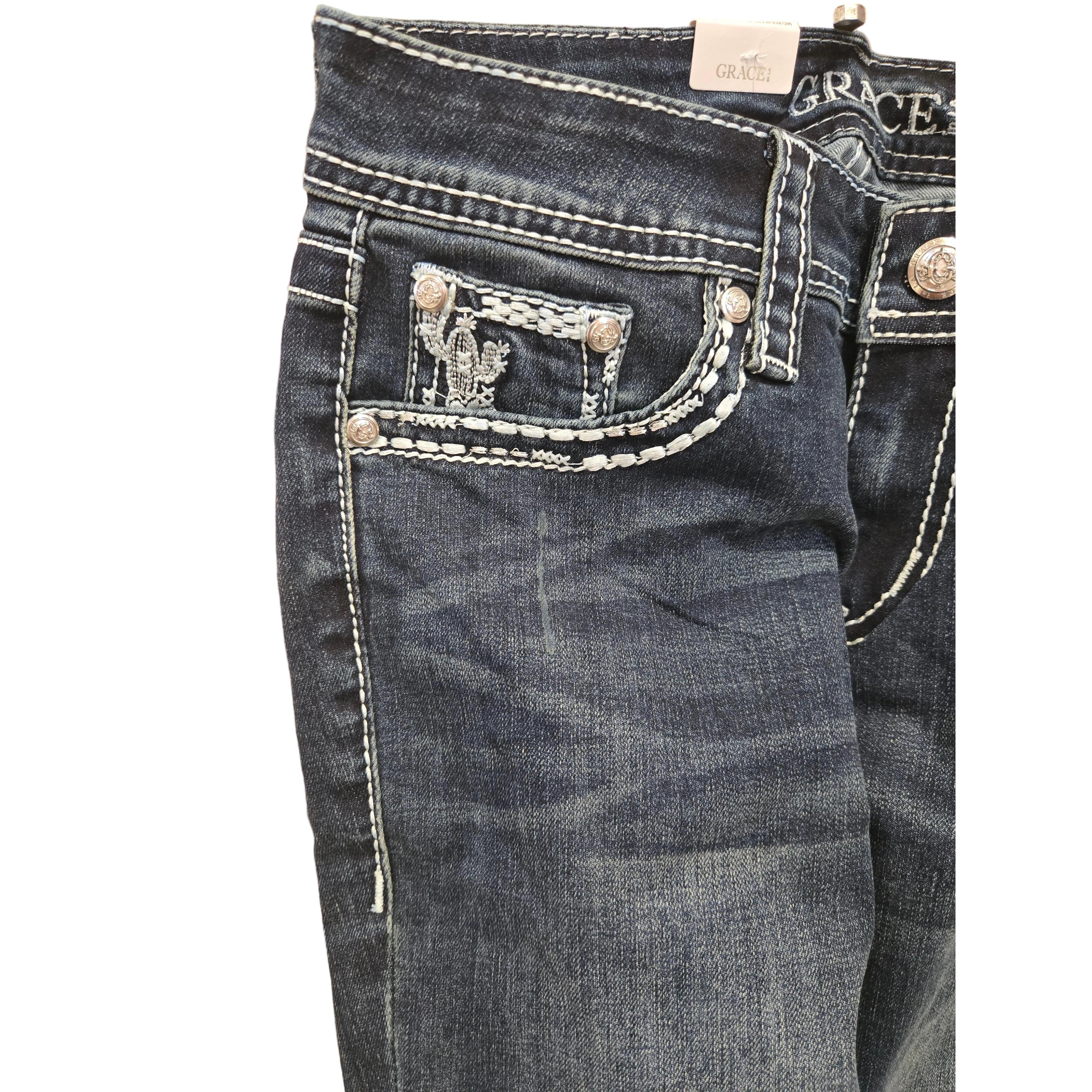 Grace in LA Women's Steer Head Jeans - Image 3