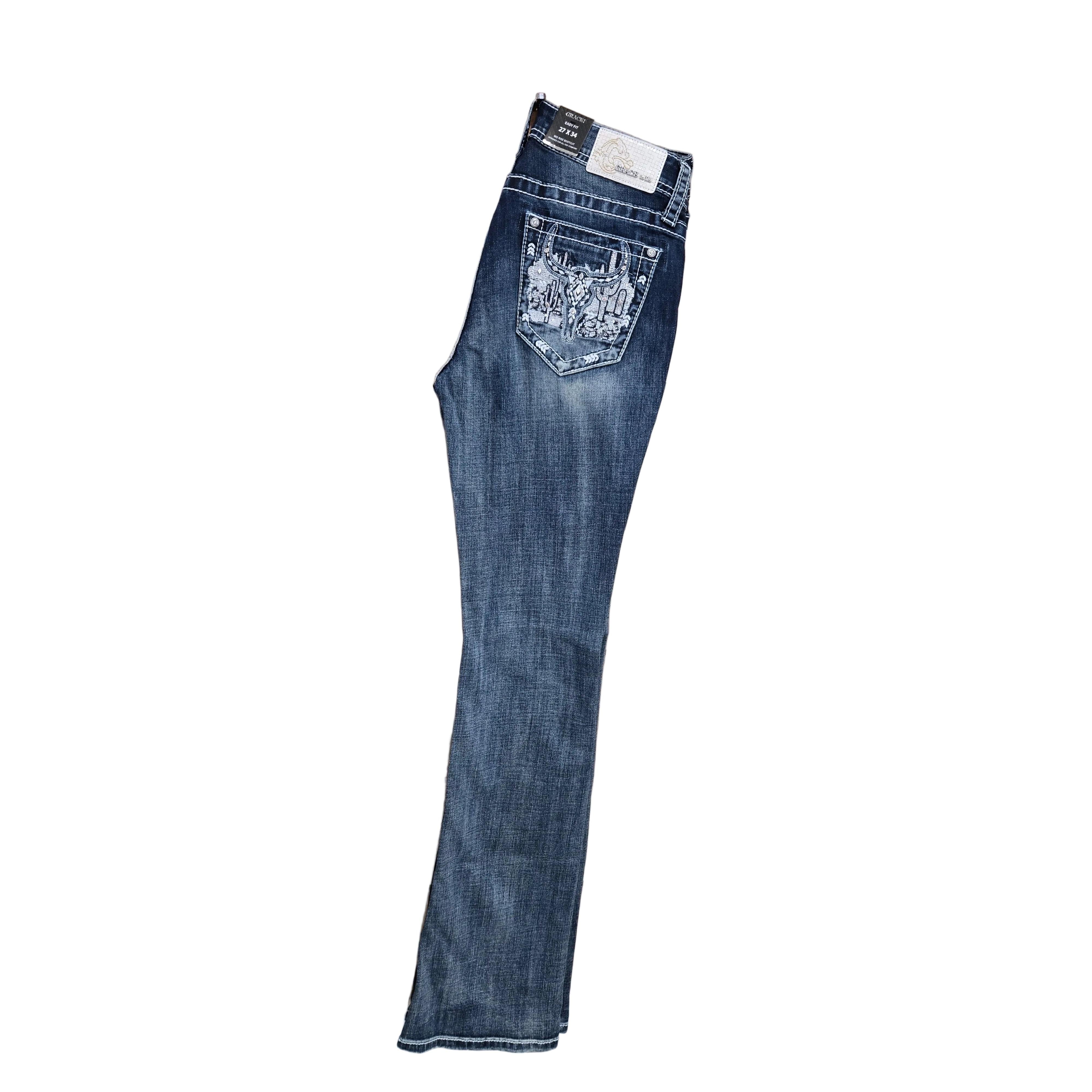 Grace in LA Women's Steer Head Jeans SL