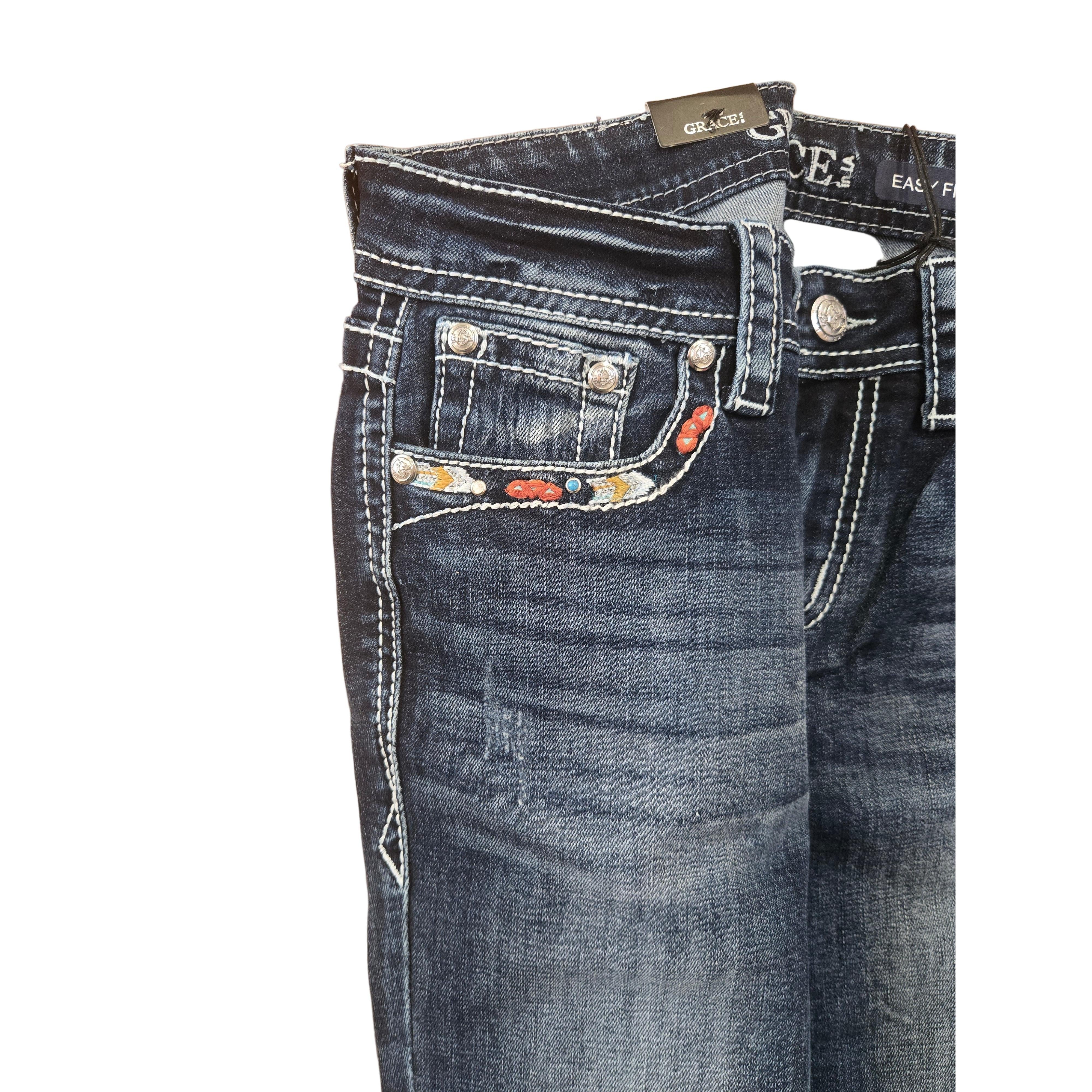 Grace in LA Women's Steerhead Bootcut Jeans - Blue - Image 3