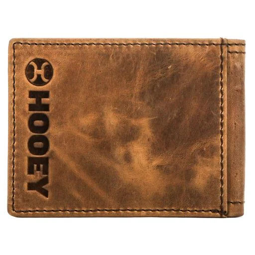 Laser Cut Hands Up Hooey Logo Front Pocket Bifold Wallet w/Sunset Serape Print Inlay - Image 2