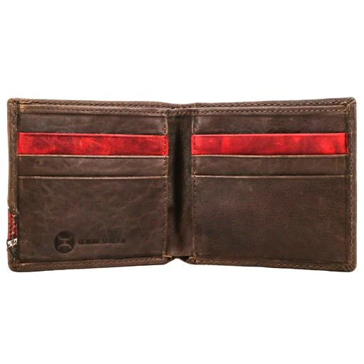 Laser Cut Hands Up Hooey Logo Bifold Wallet w/Nomad Print Inlay - Image 3