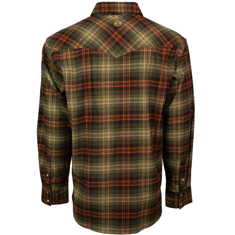Hooey Men's Flannel - Green/Orange - Image 2